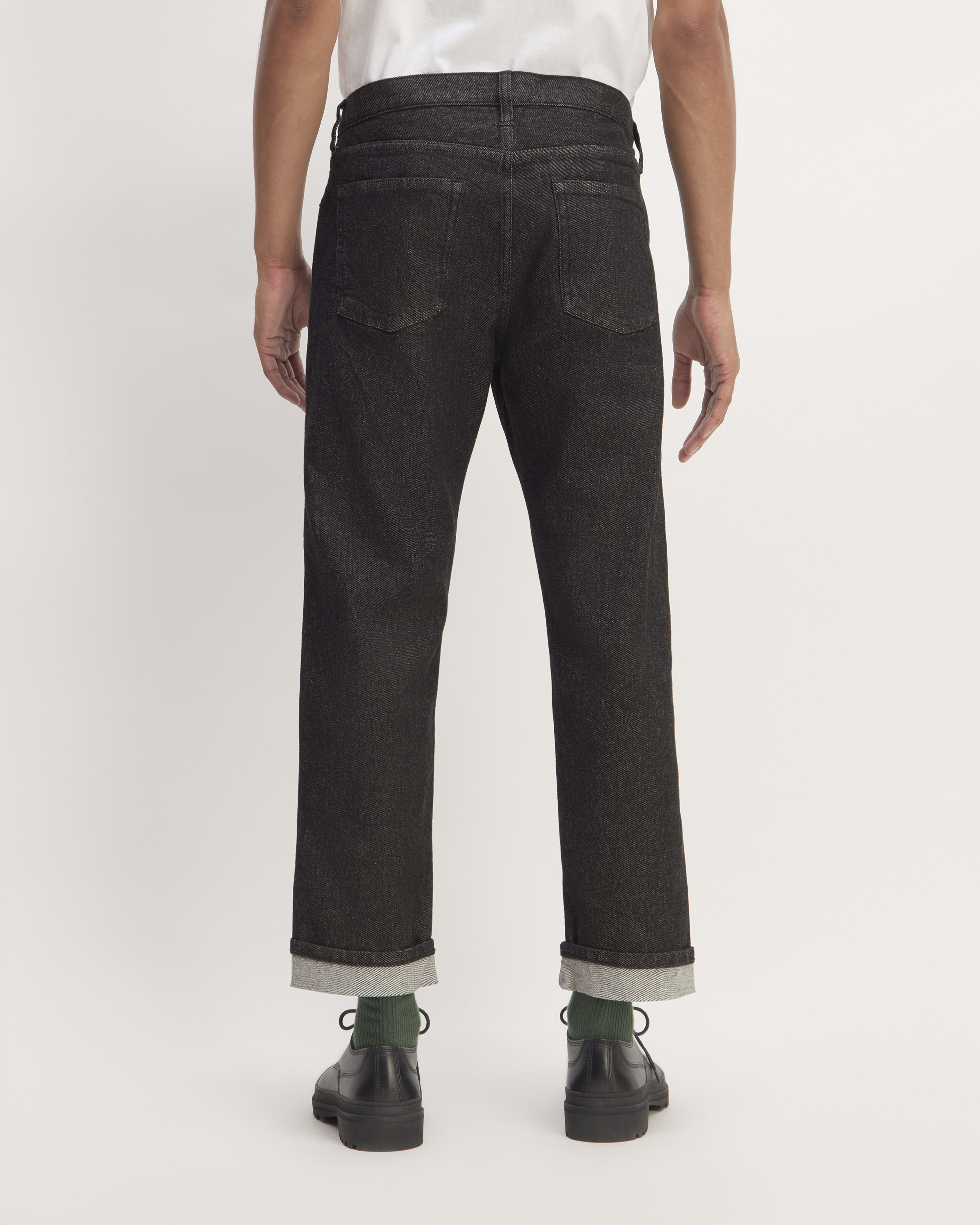The Selvedge Straight Fit Jean Black Rinse – Everlane