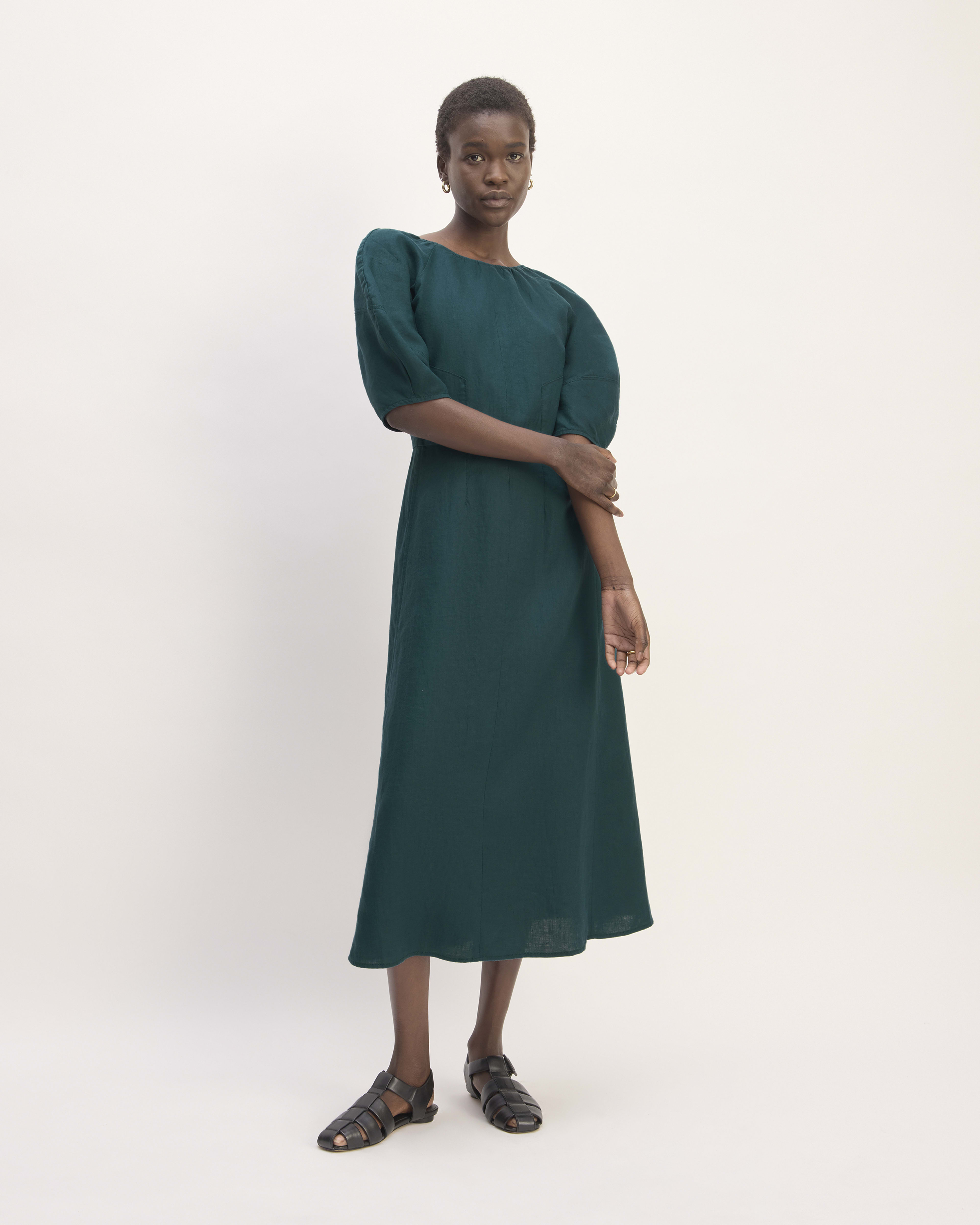 Flax A-Line Midi Dresses