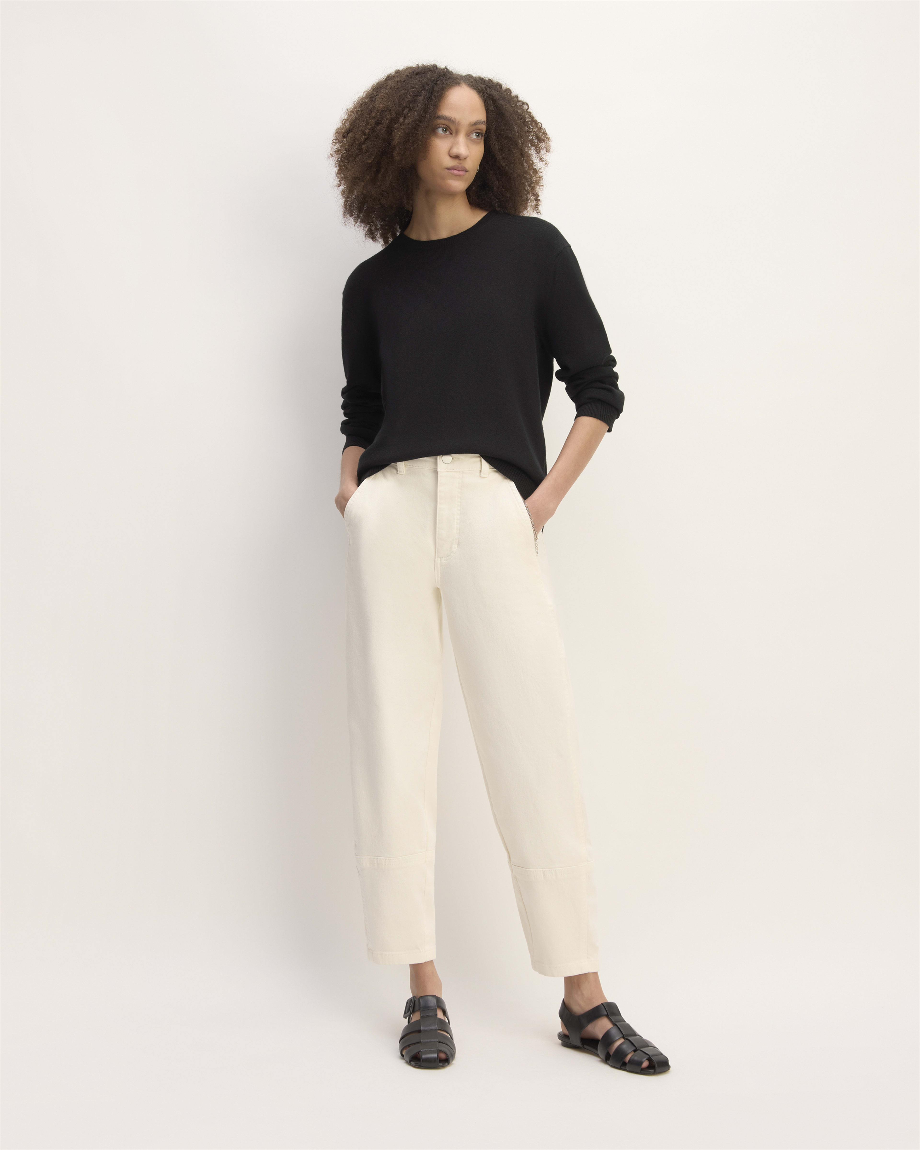 Velare Crewneck 100% Cashmere Sweater Black