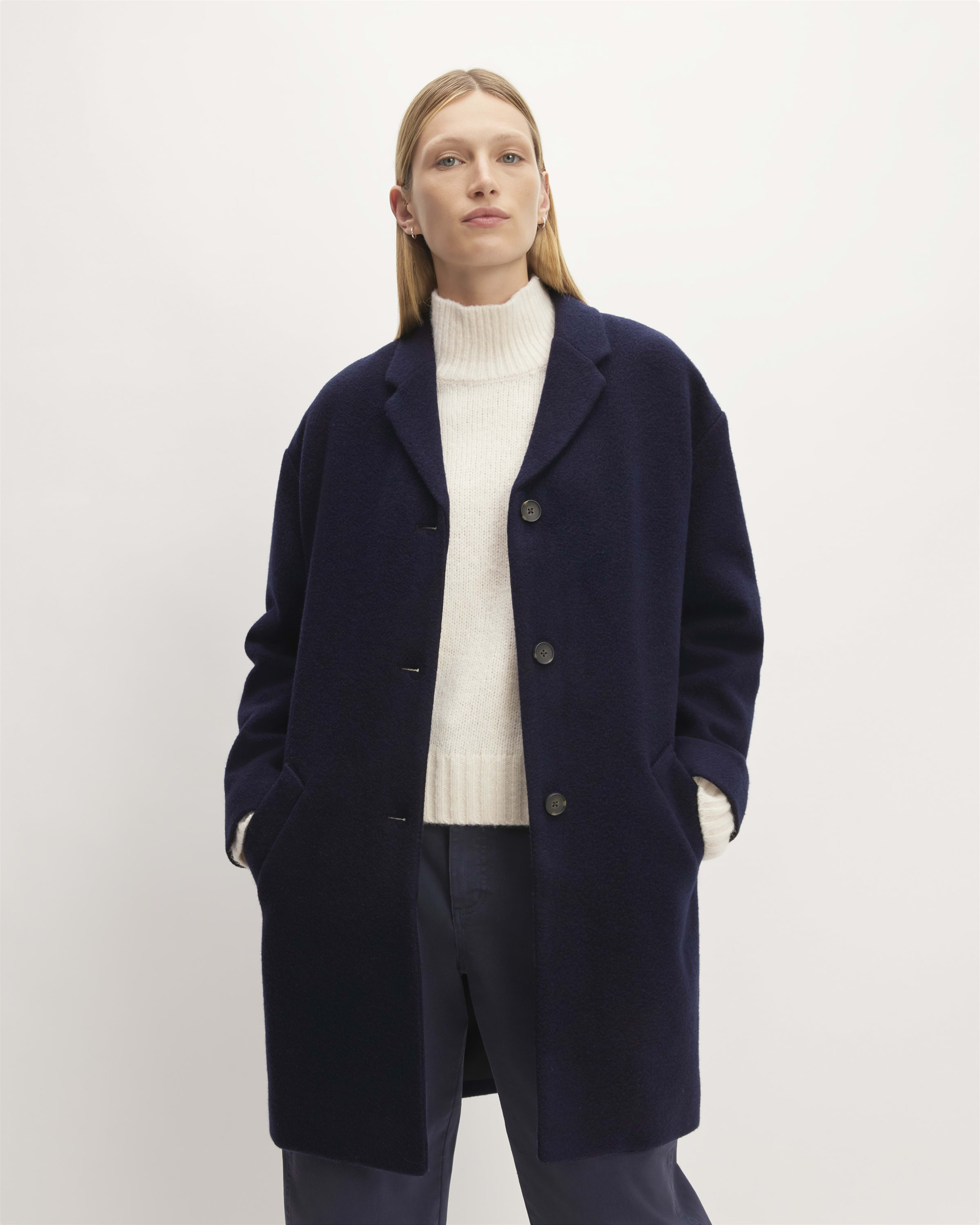 Cos navy wool coat hotsell