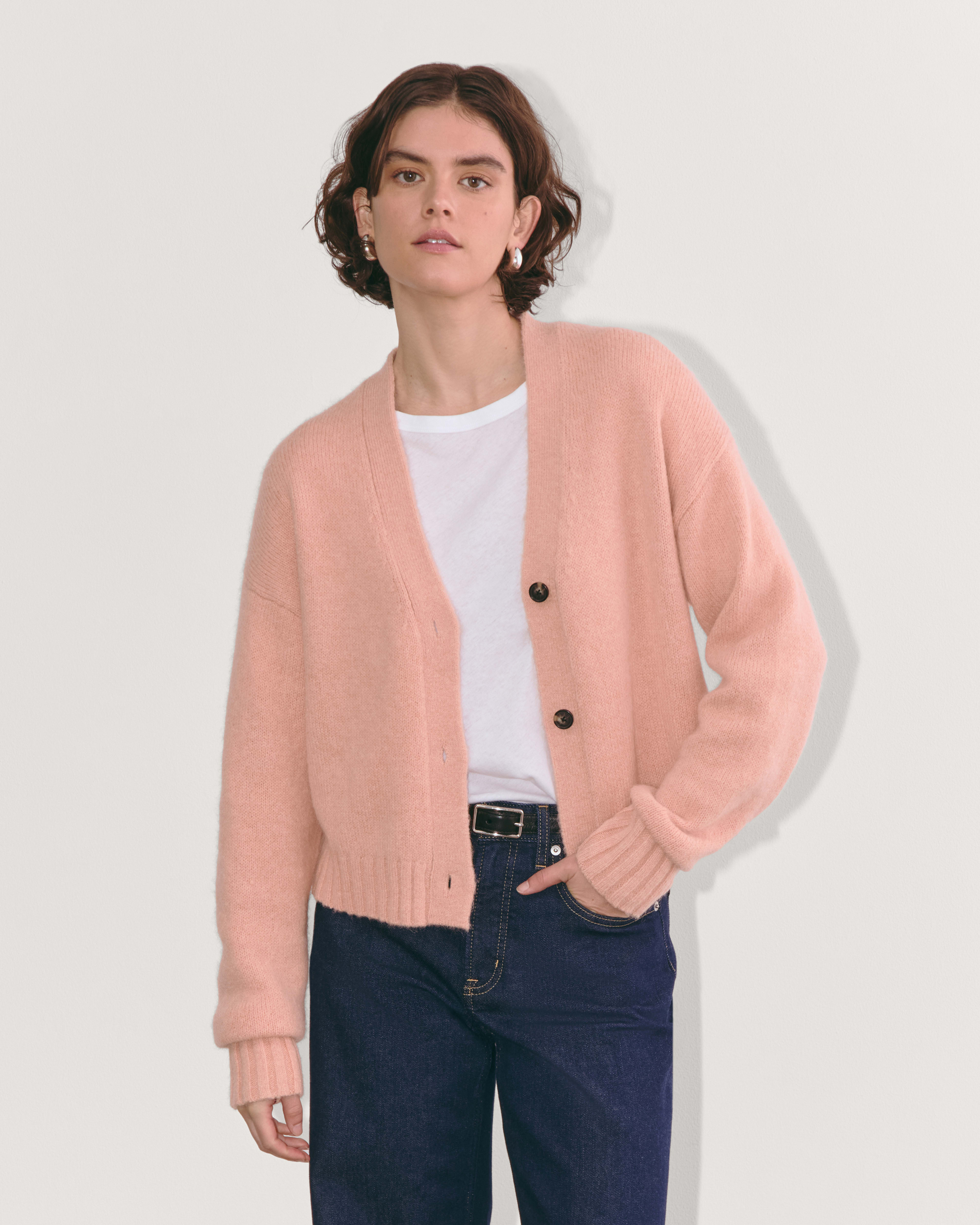 Womens blush pink cardigan sale