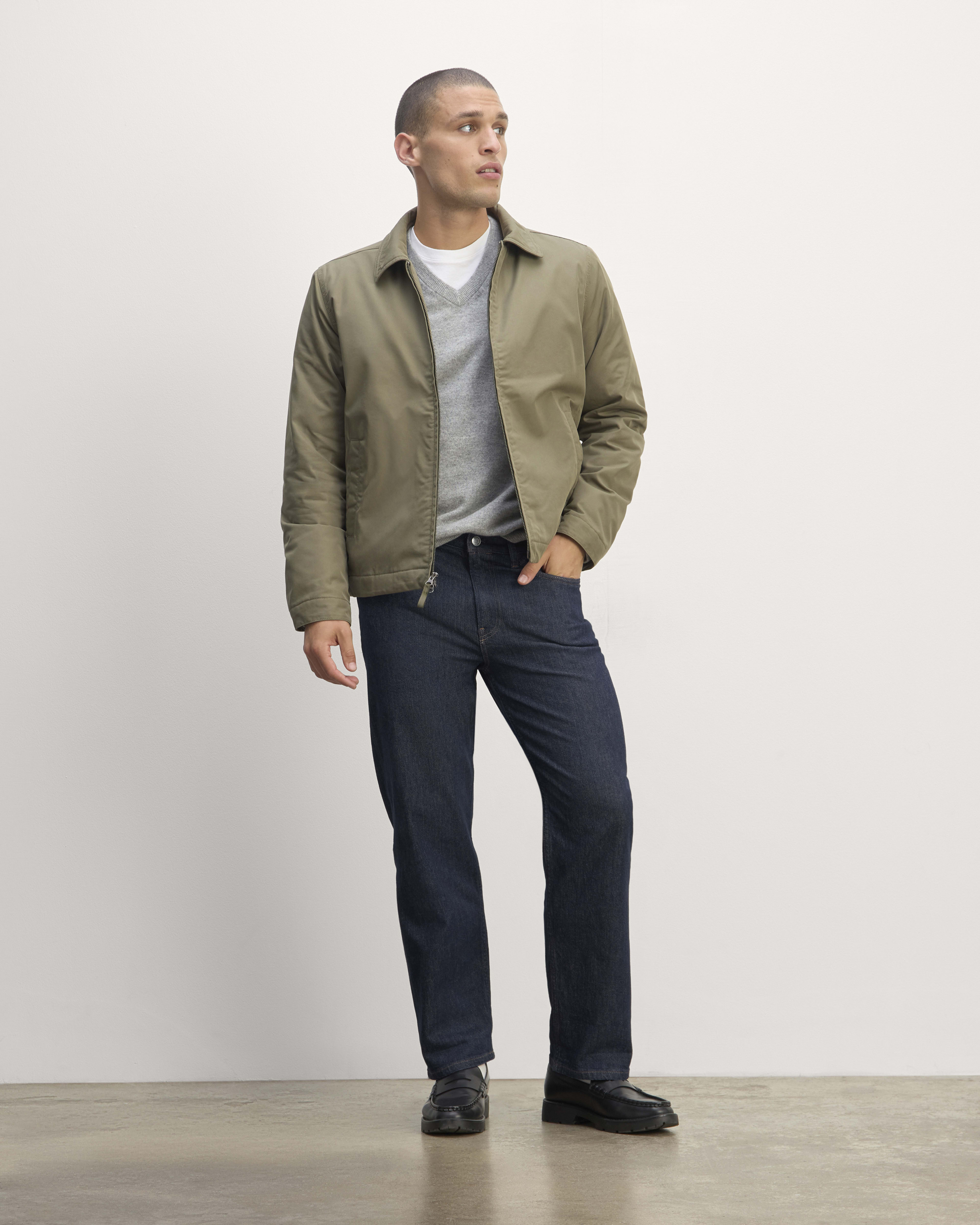 The Selvedge Loose Straight Jean Indigo Rinse Everlane