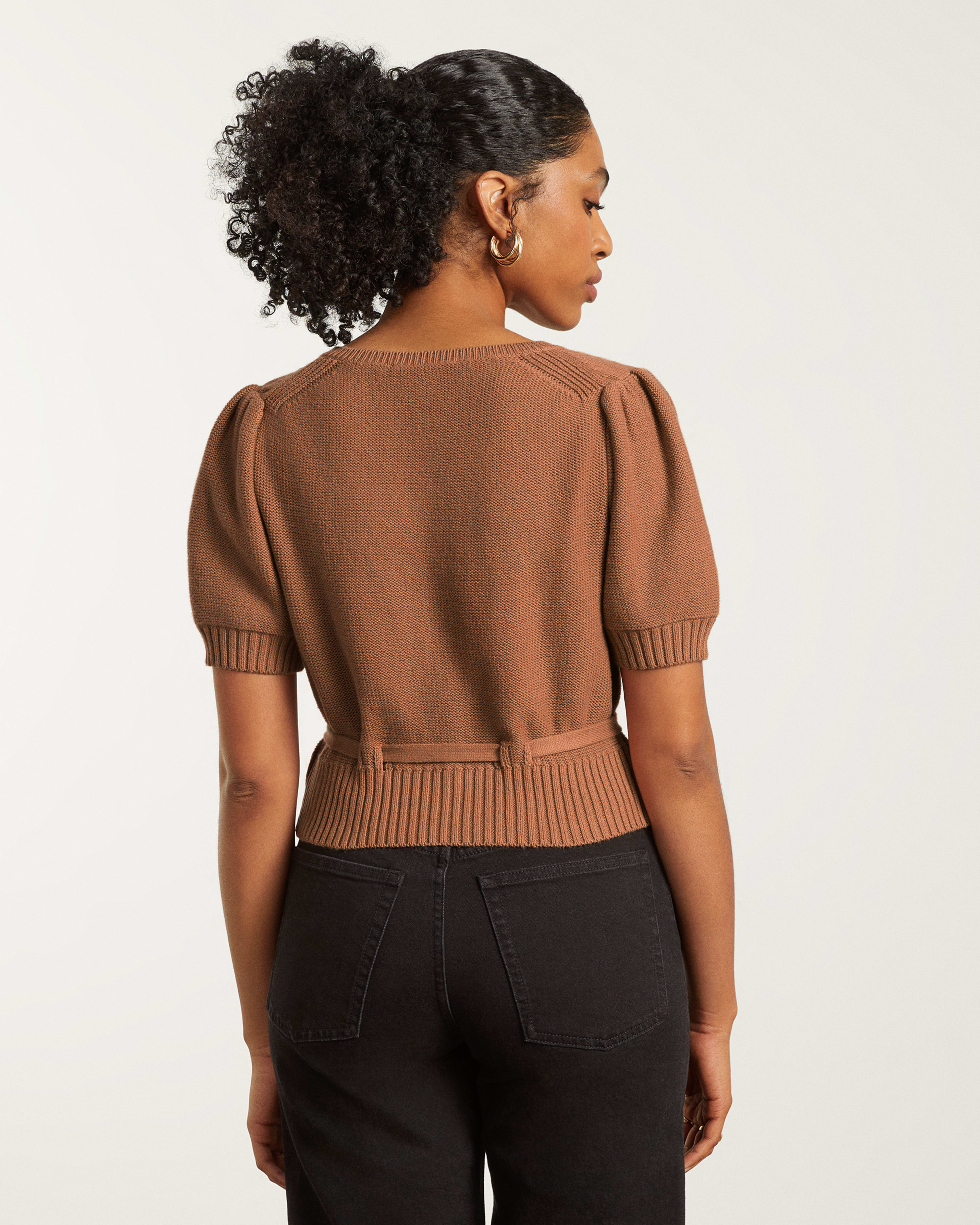 The Puff Sleeve Sweater Top Tawny Brown – Everlane