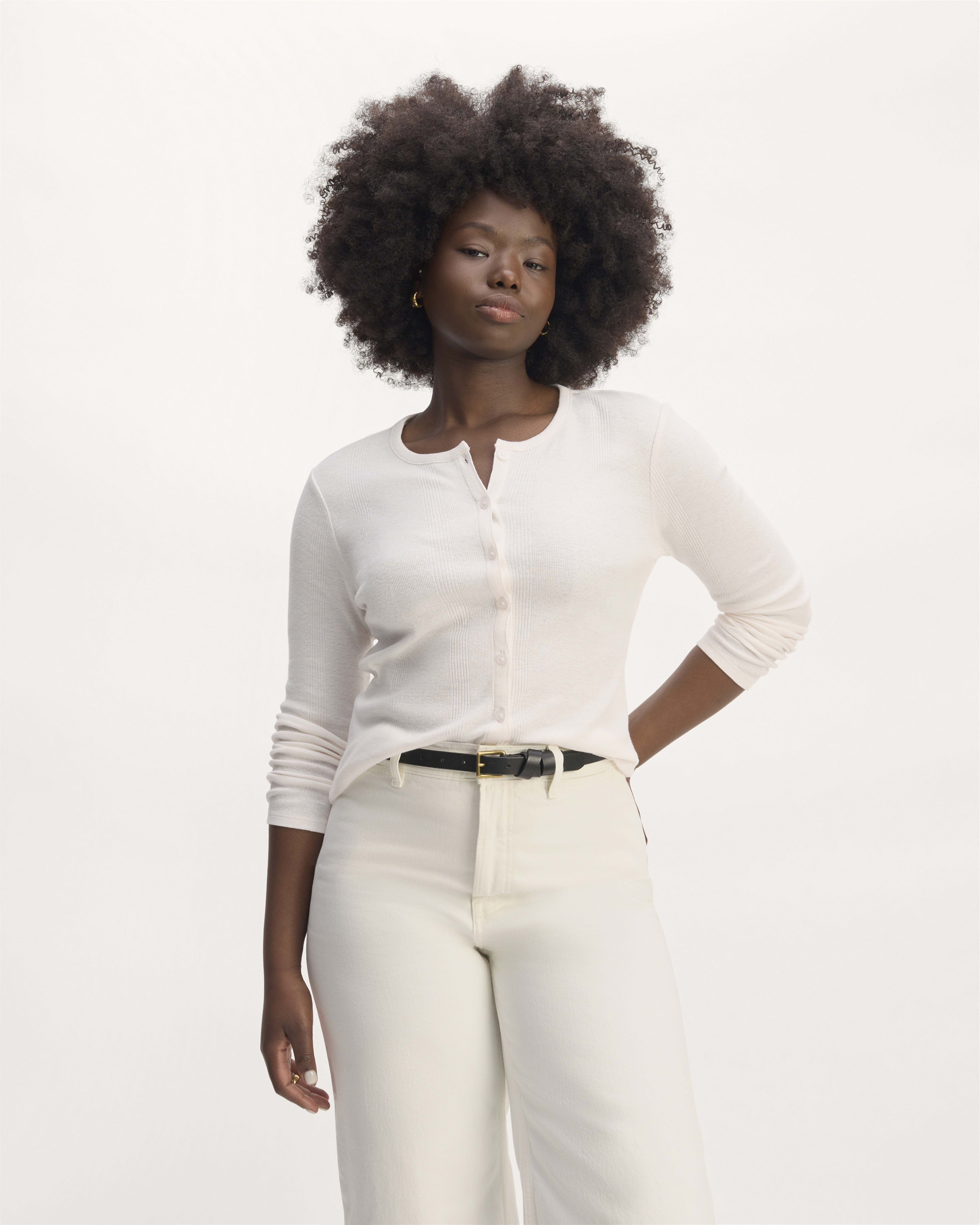 The Vintage Rib Cardigan Bone Everlane