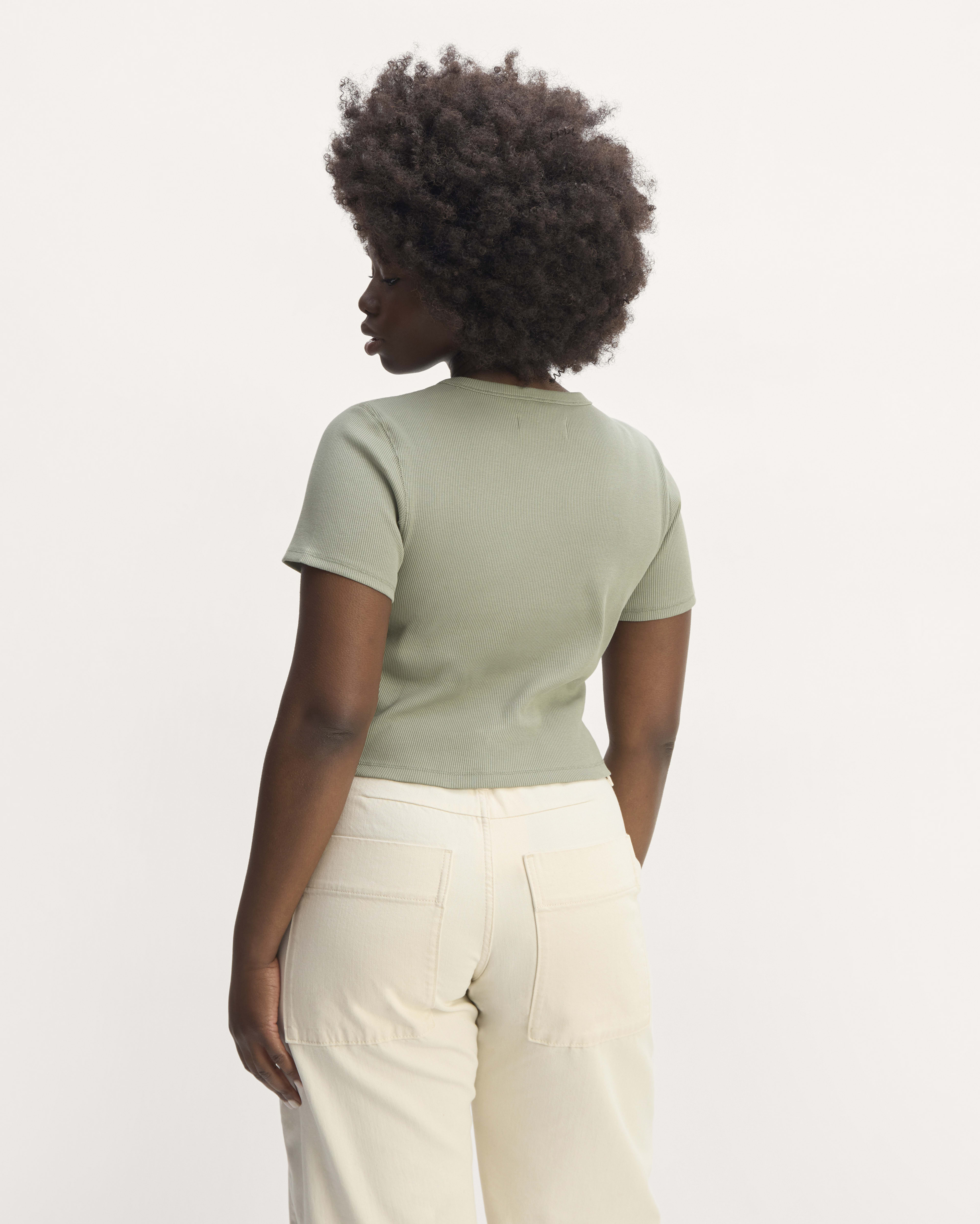 The ’90s Rib Tee Sage Green – Everlane