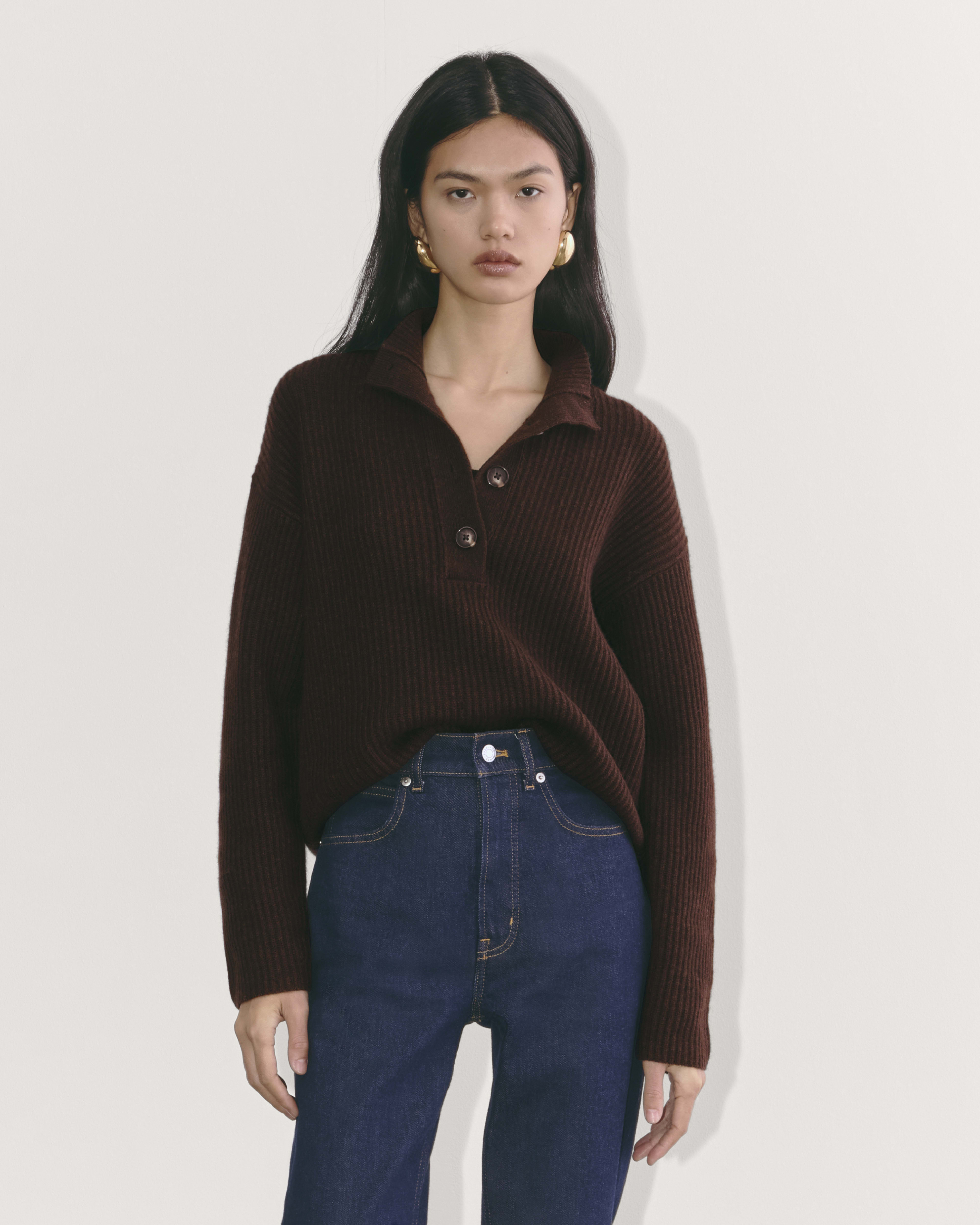 The Cocoon Henley in Wool Cashmere