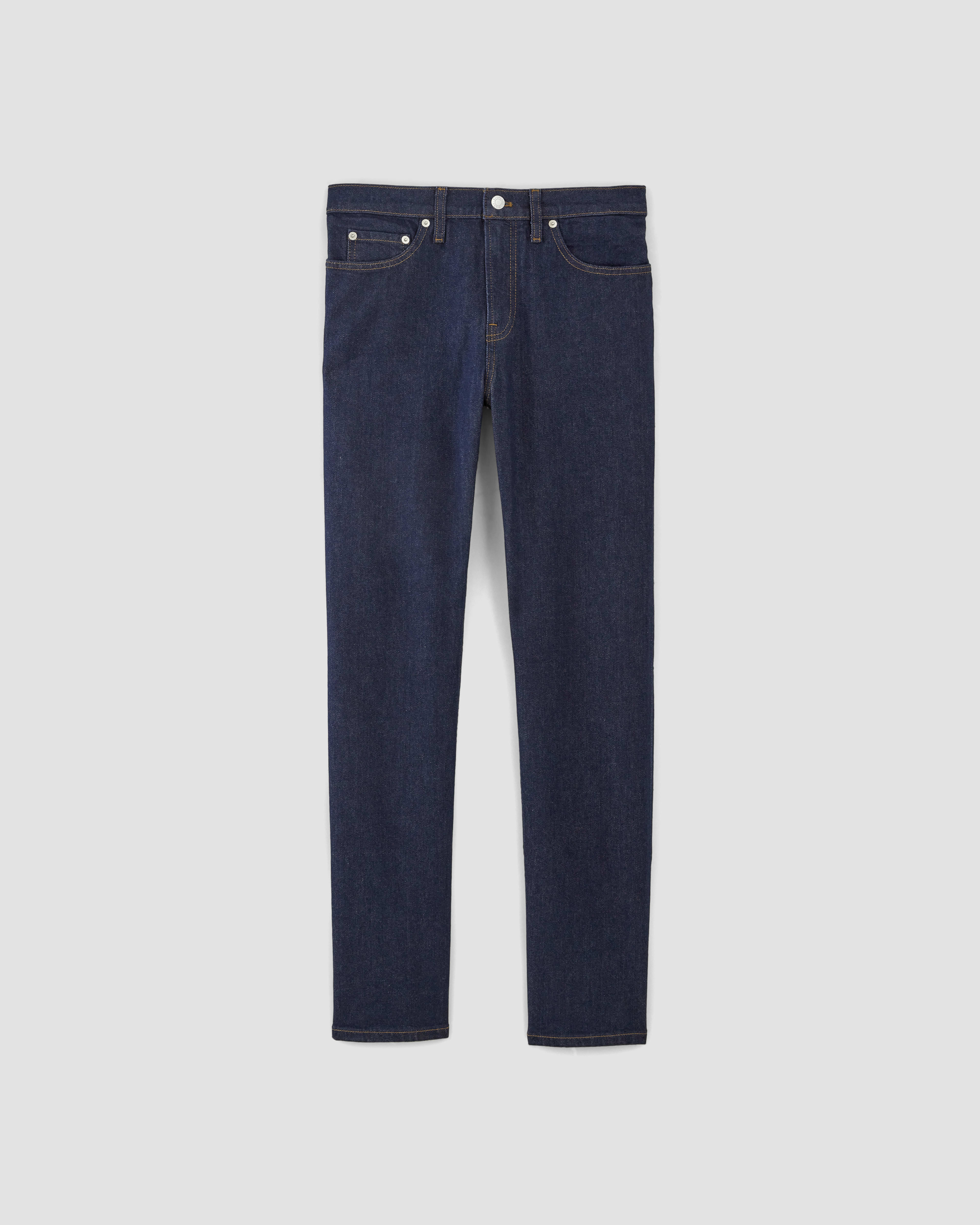 White Blue Organic Cotton Straight Pants main image 1