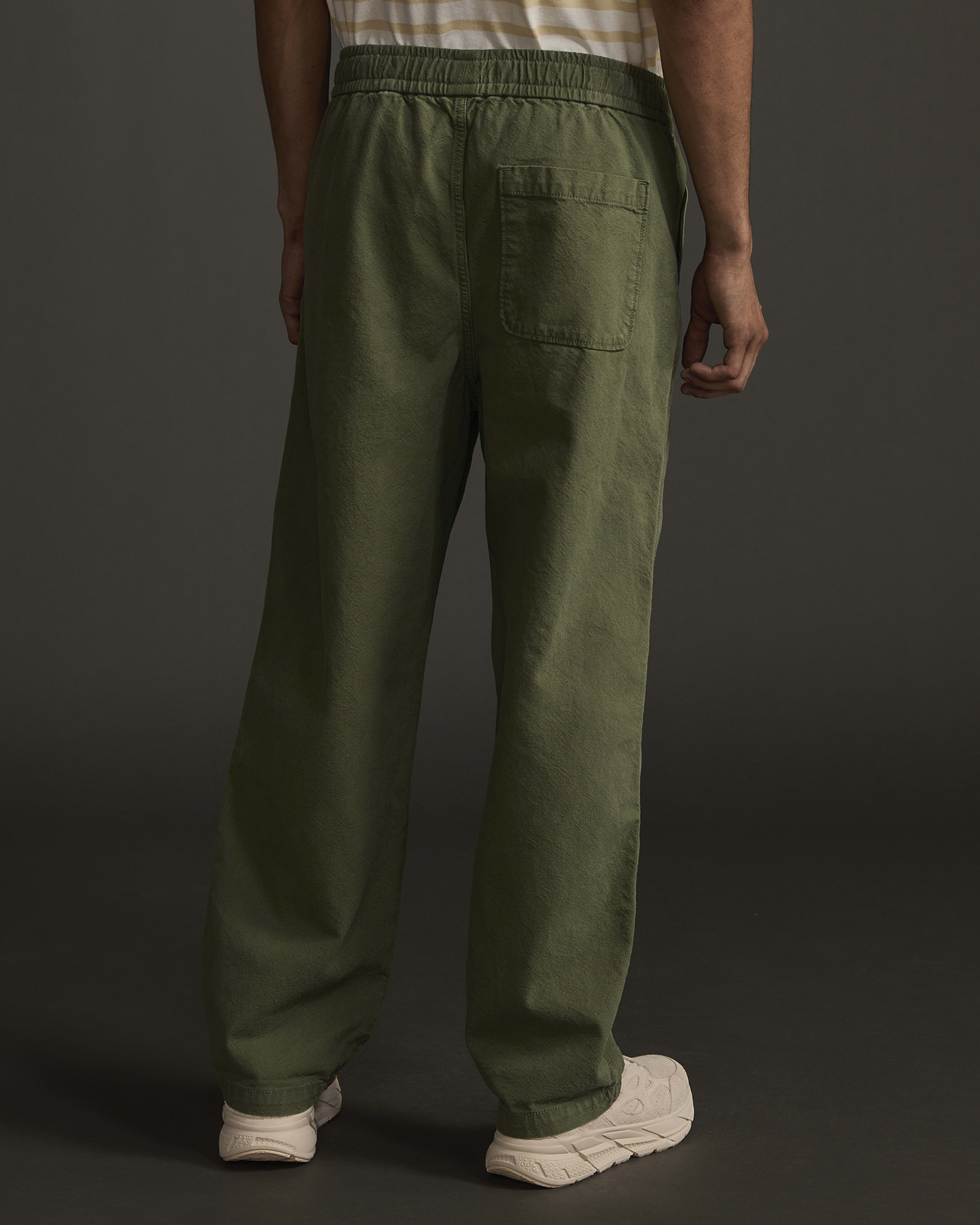 Stonewash Cotton Spun Easy Pant in Forest