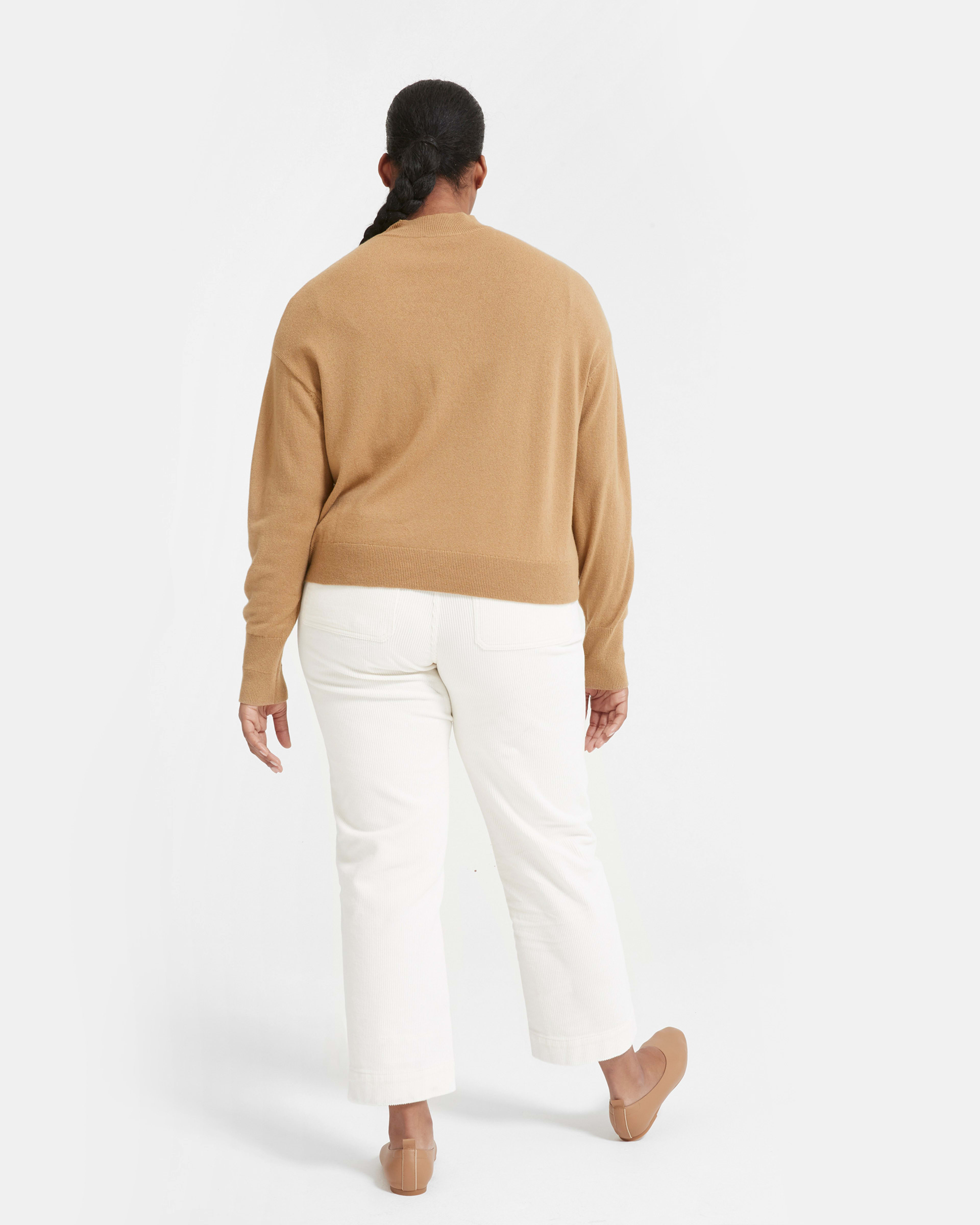 The Cashmere Crop Mockneck Camel â Everlane