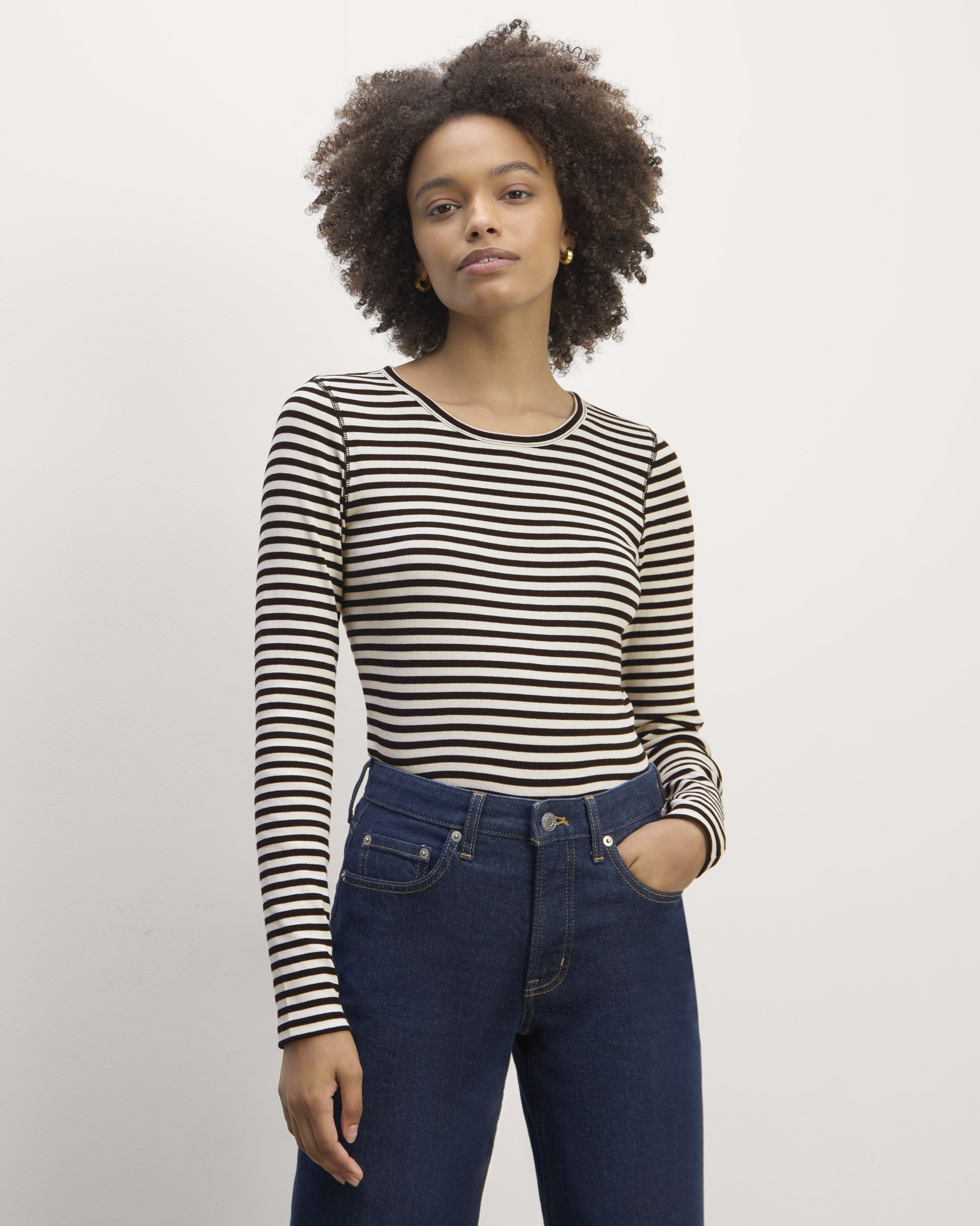 The Luxe Rib Long-Sleeve Crew