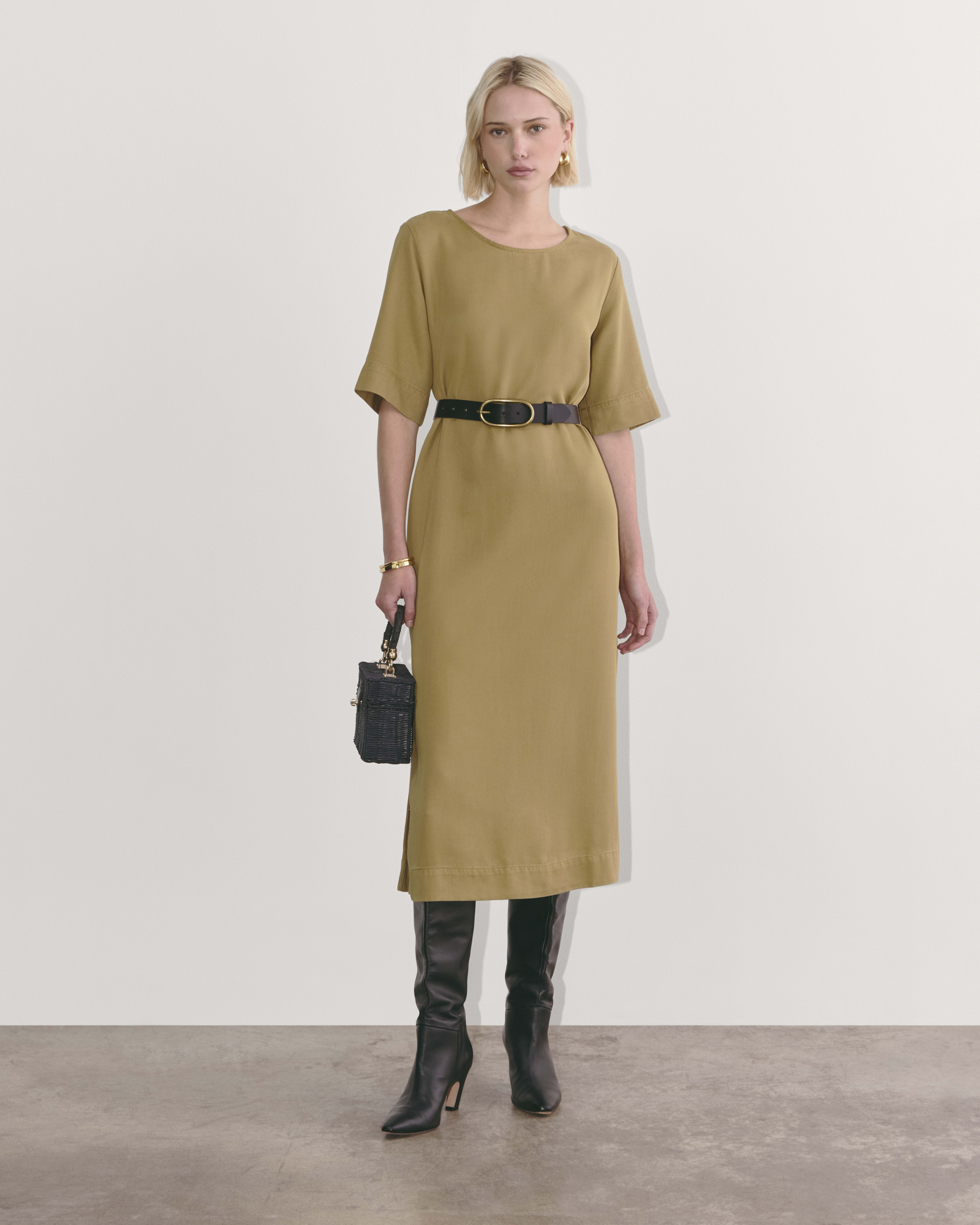 Fall Dresses in Tan Everlane