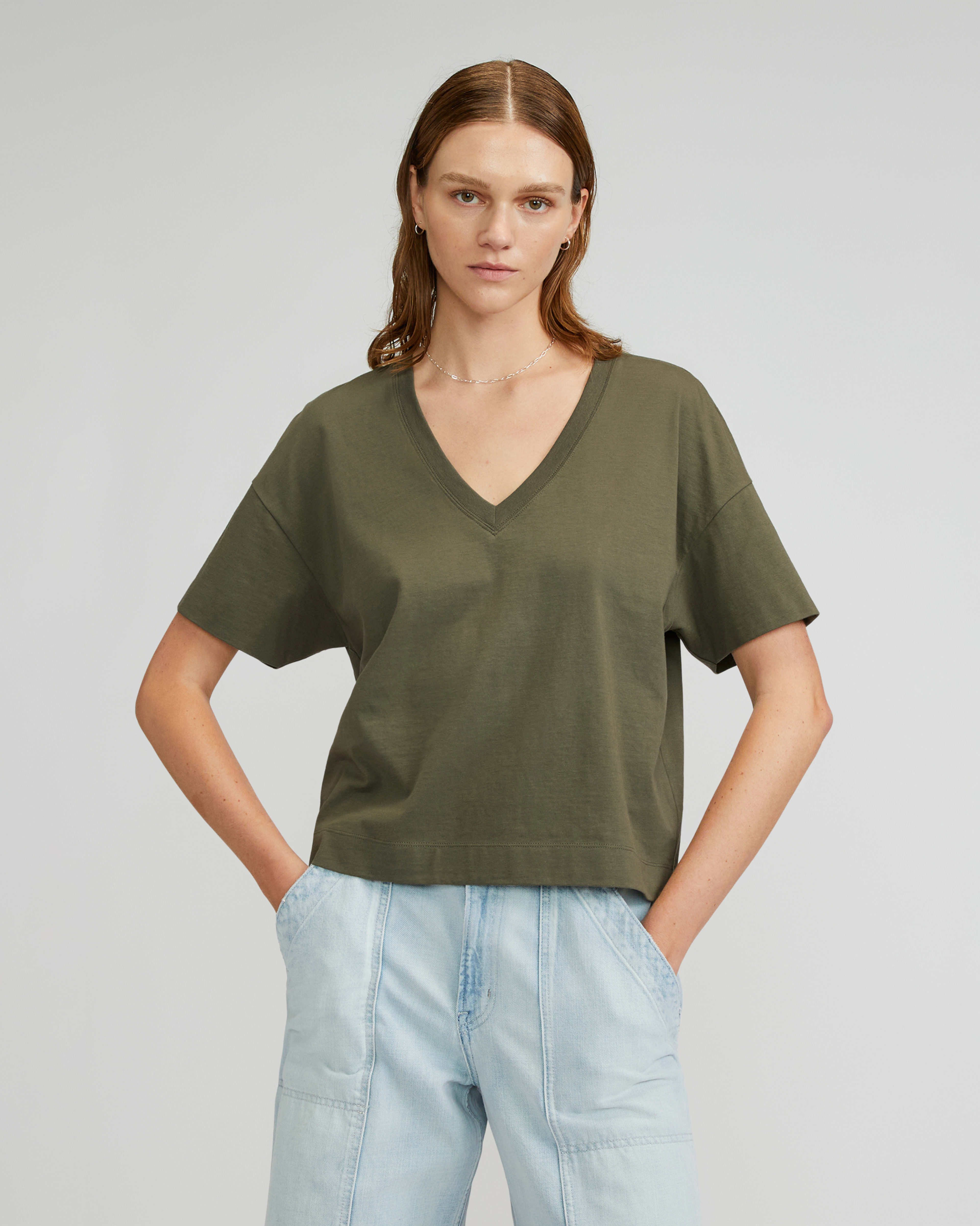 The Organic Cotton Slouchy V-Neck