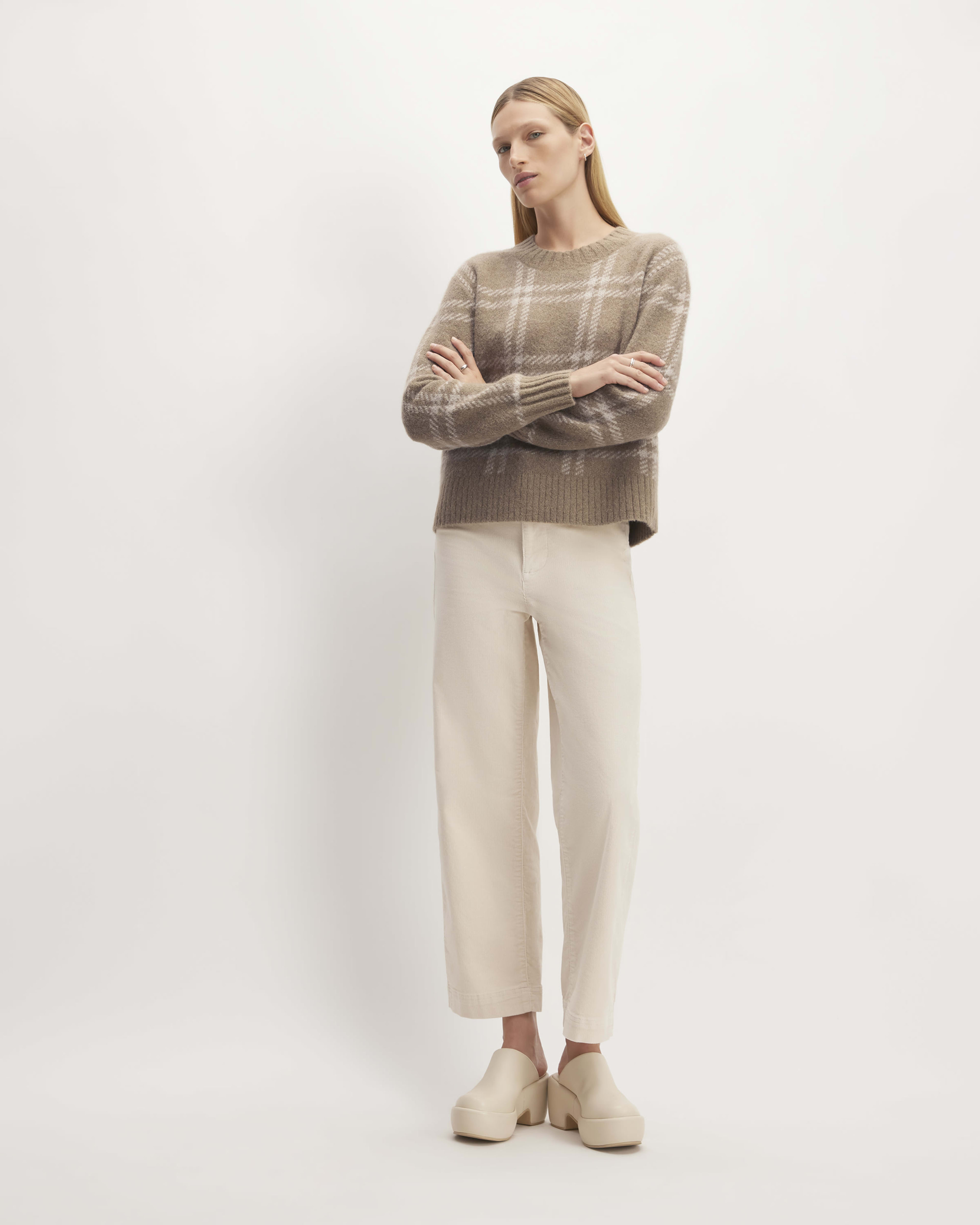 Alpaca Cropped Crewneck Storm main image 1