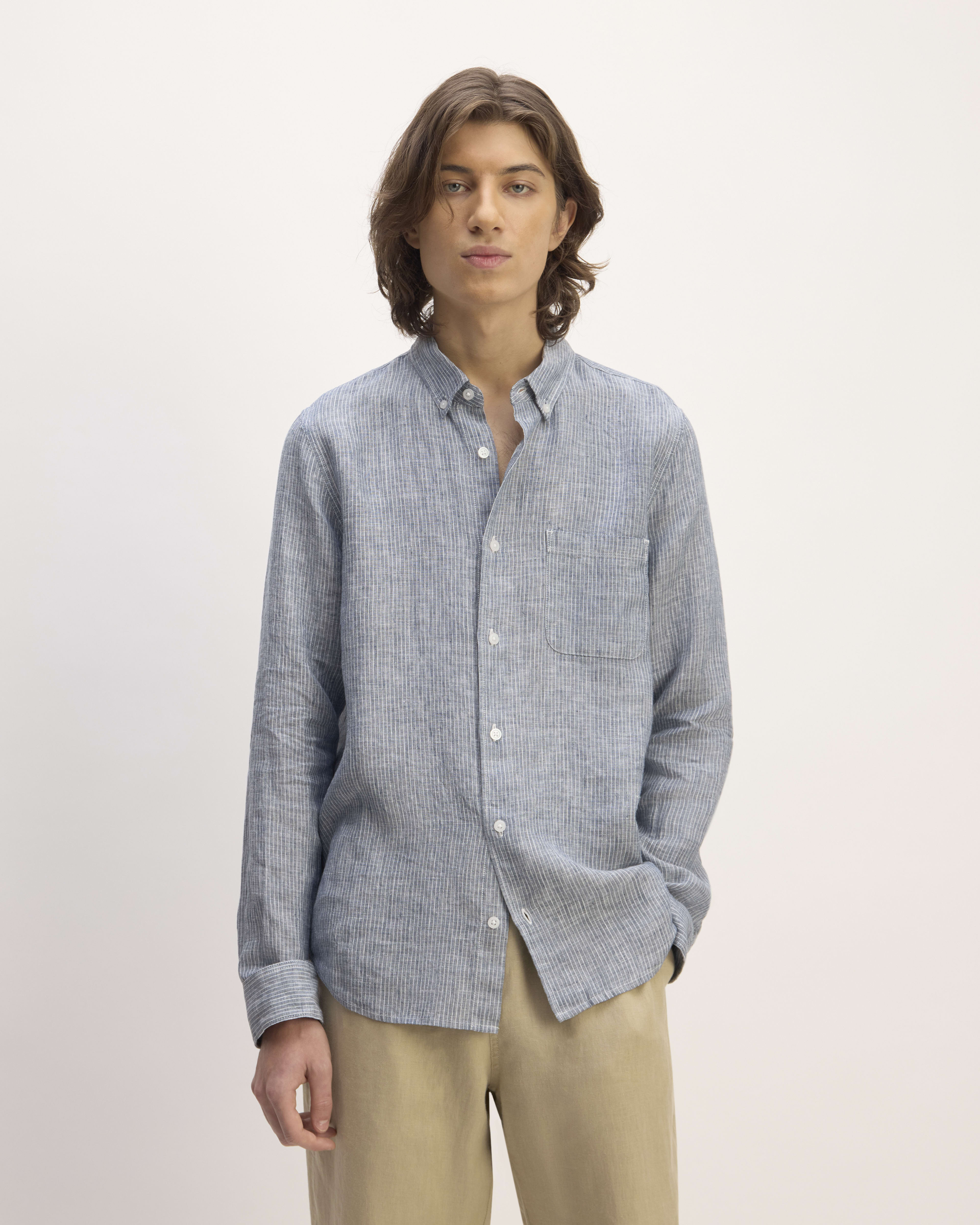 Linen Shirt, Shirt, Mens Button Up, Mens Clothing, Off-white Color