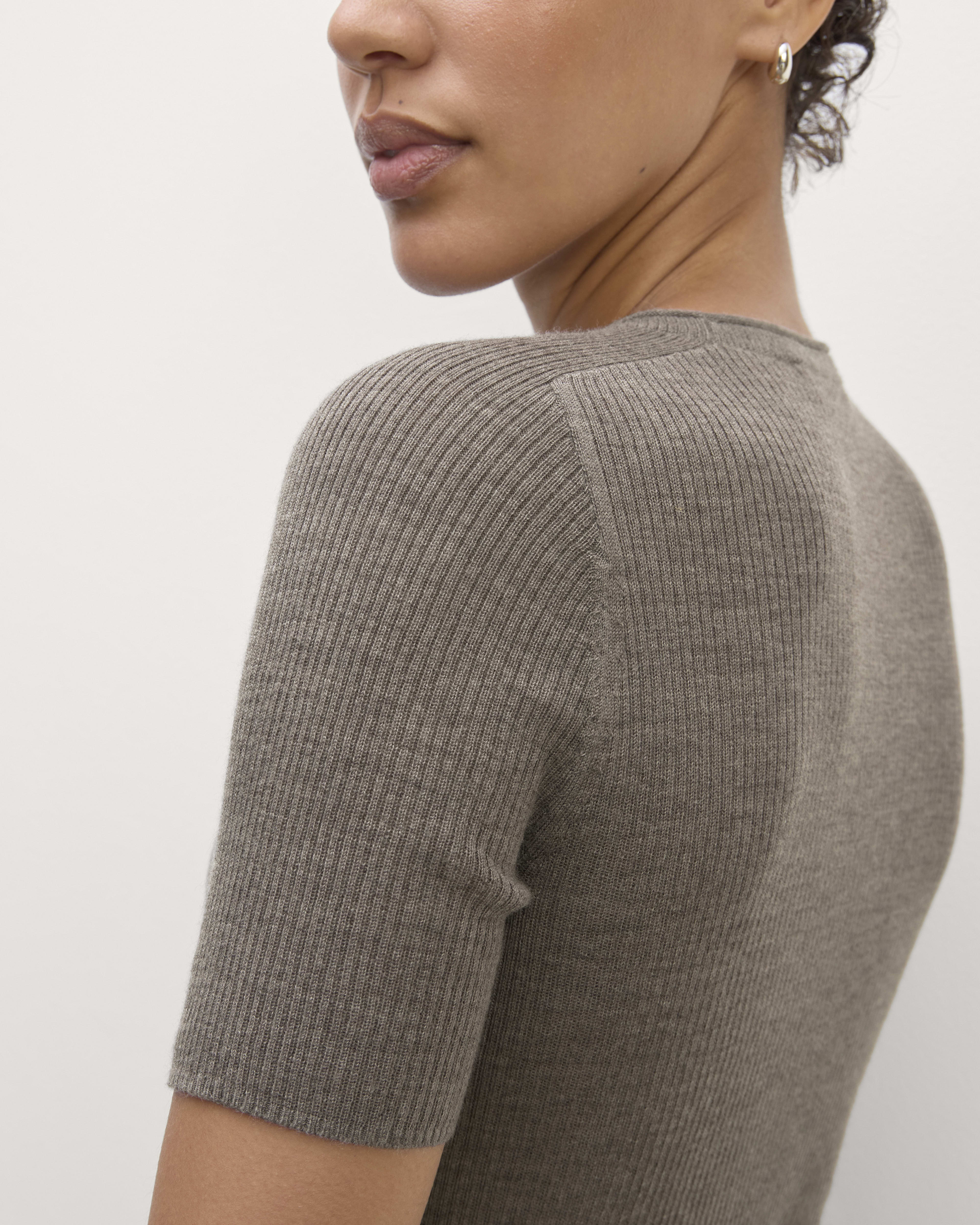 oh what fun melange button front cardigan | heather cocoa main image 1