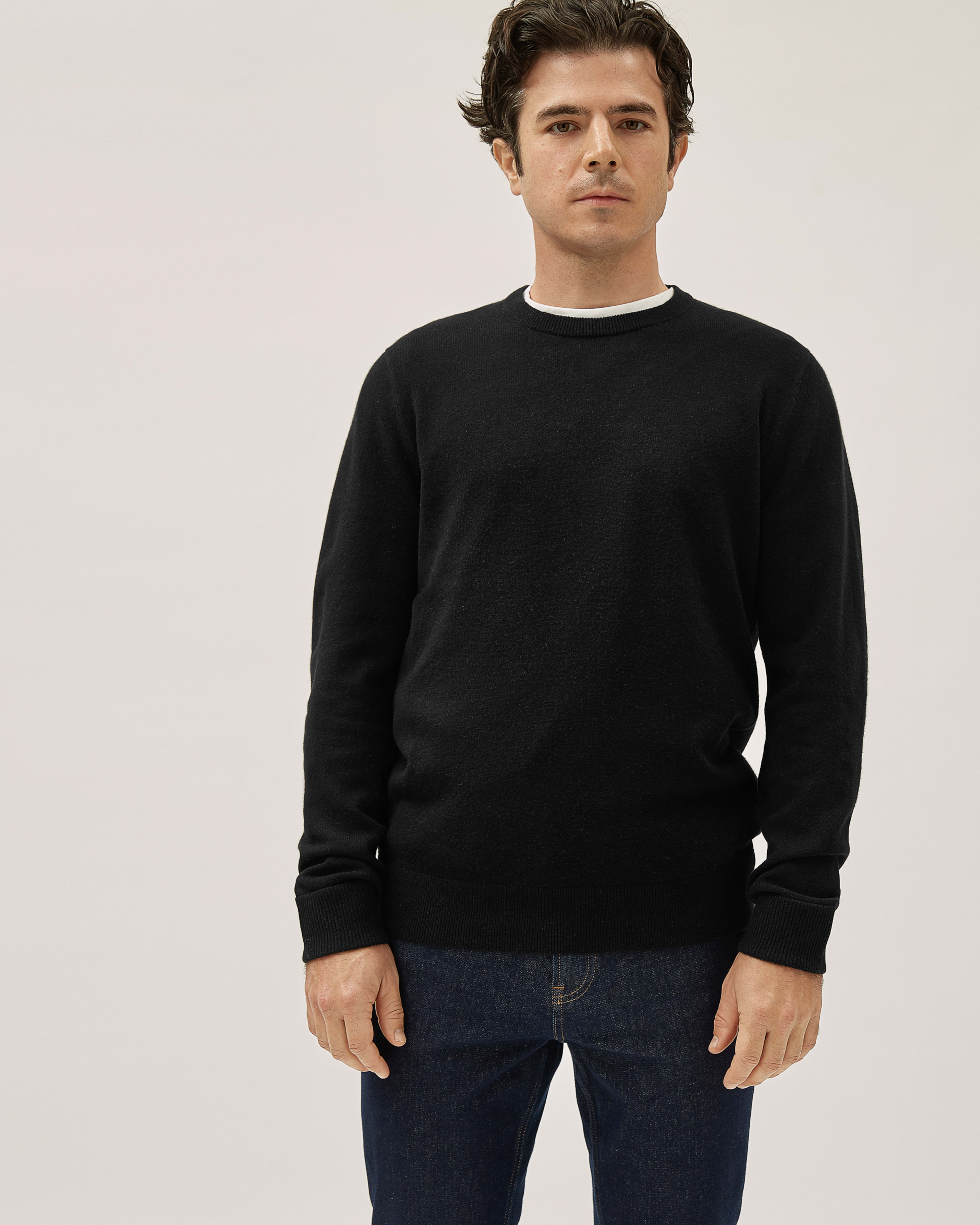 Black mens cashmere sweater outlet