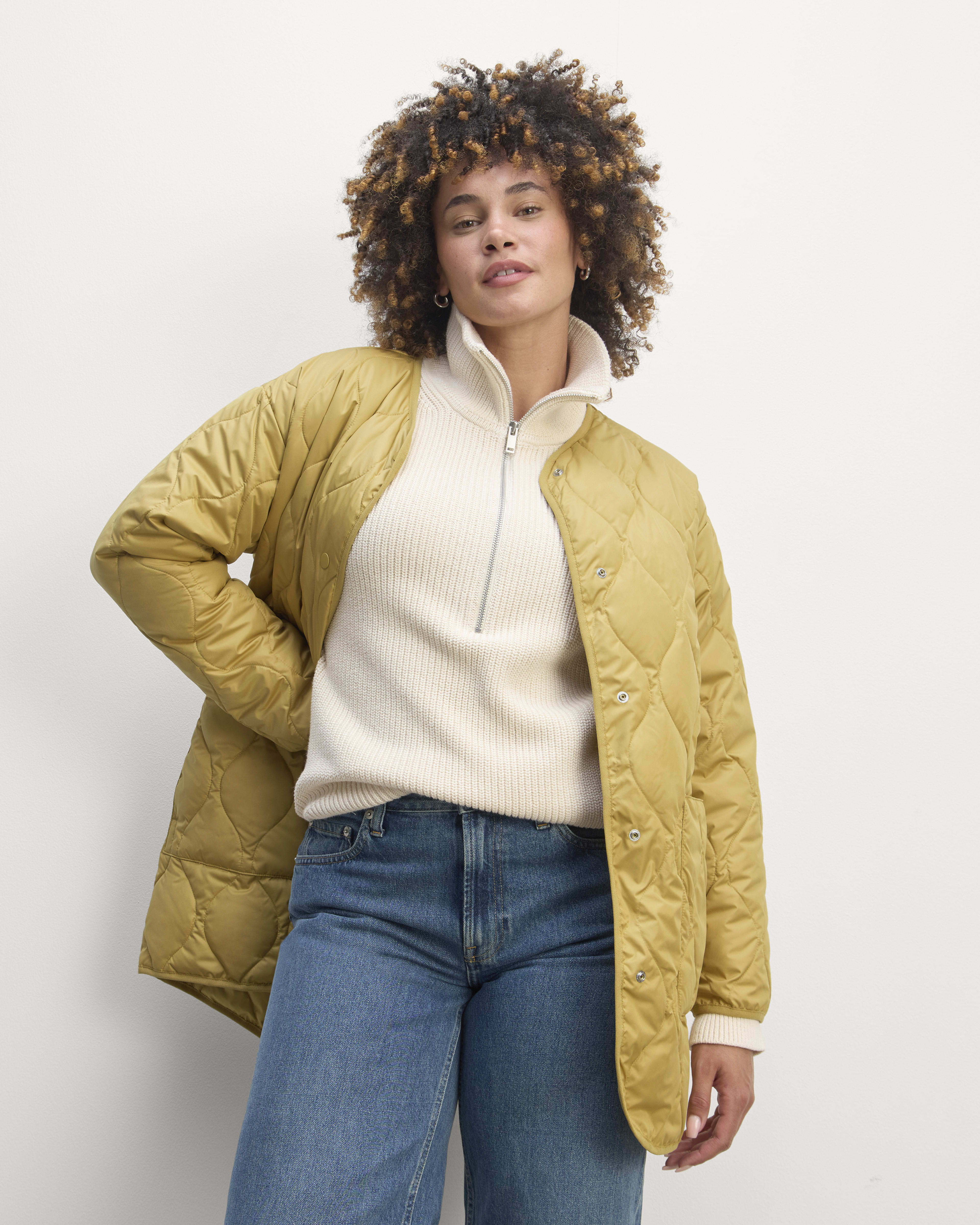 Everlane yellow puffer clearance