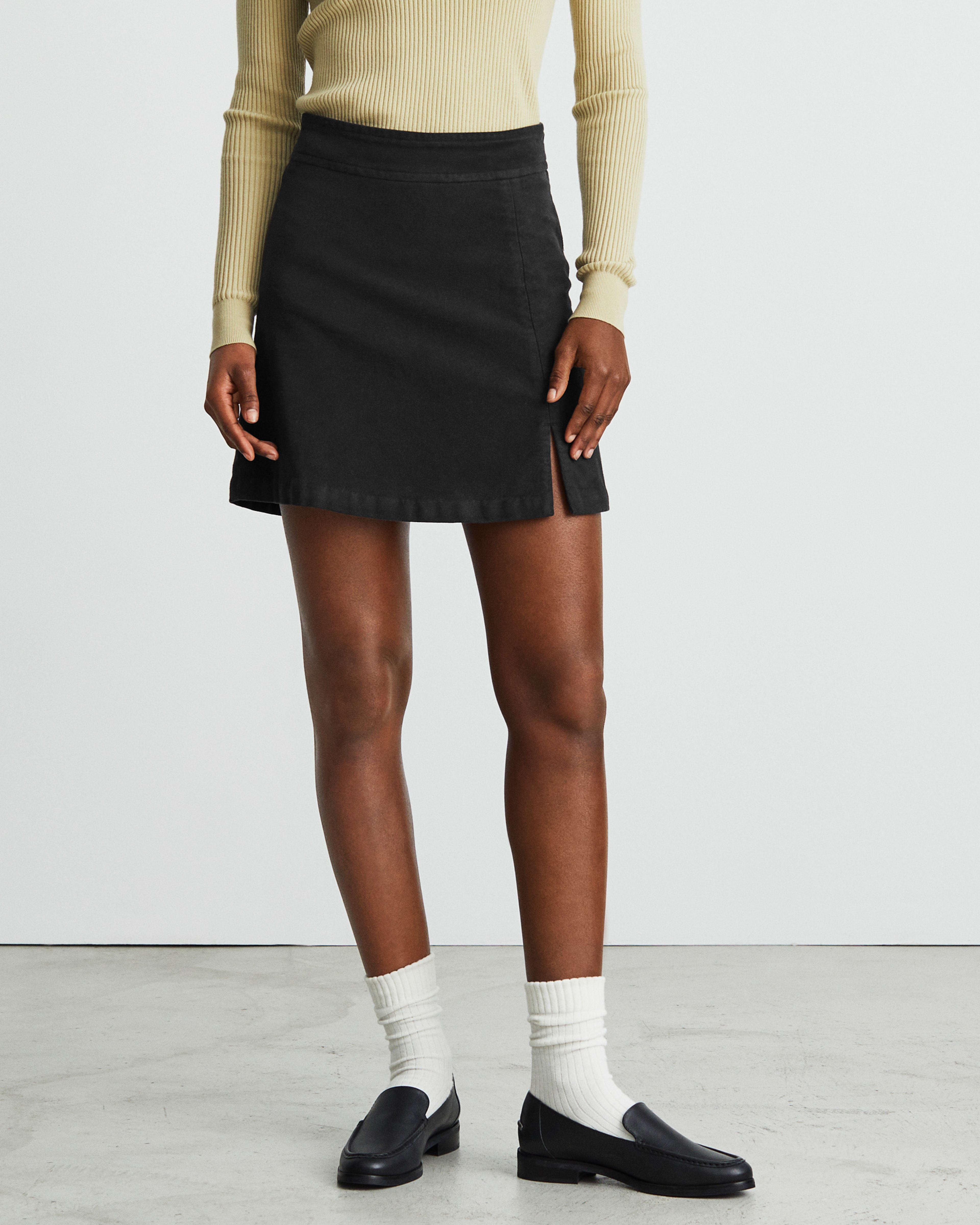 The Moleskin Mini Skirt Black – Everlane