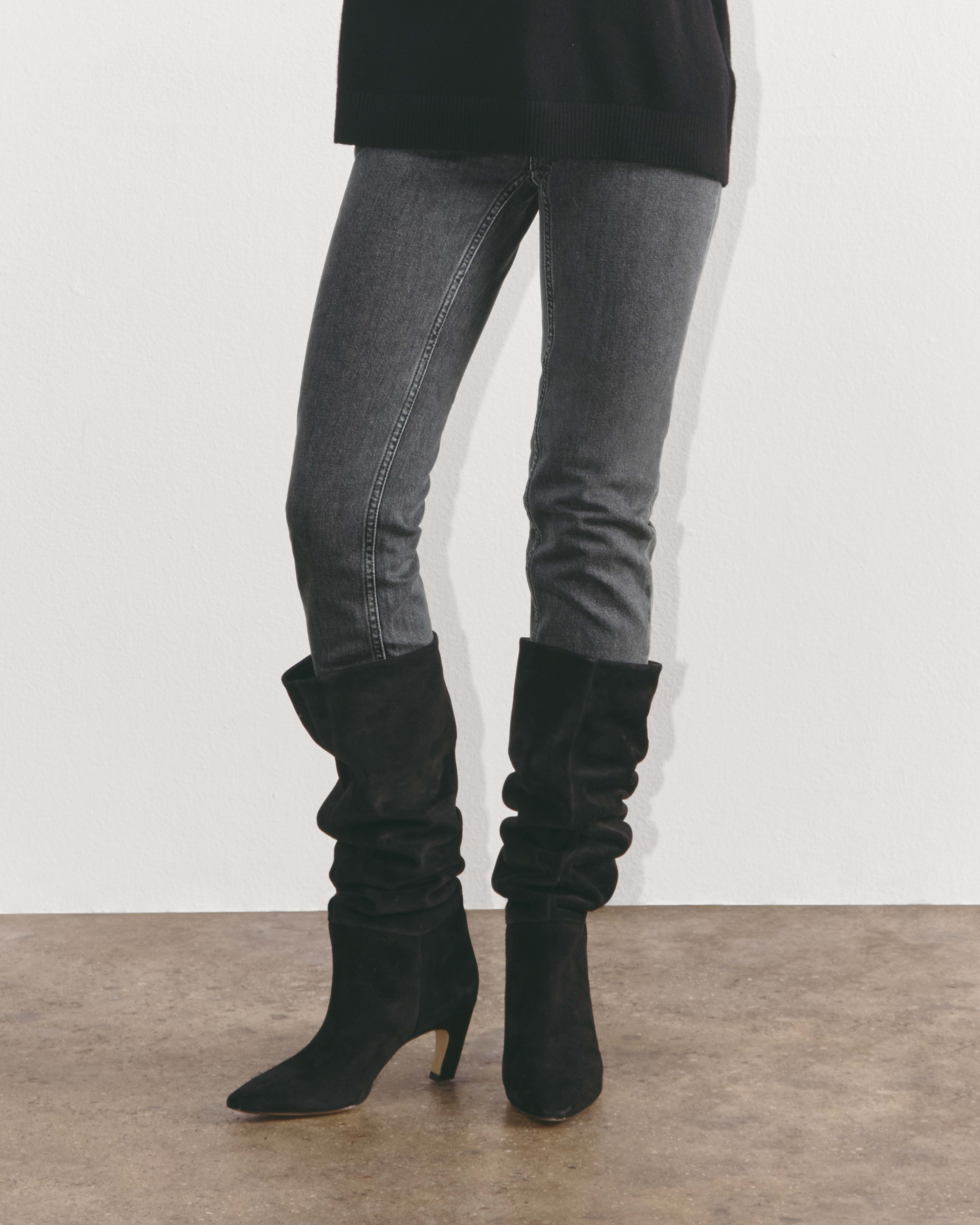 Charcoal Elasticated Waist Jean main image 0