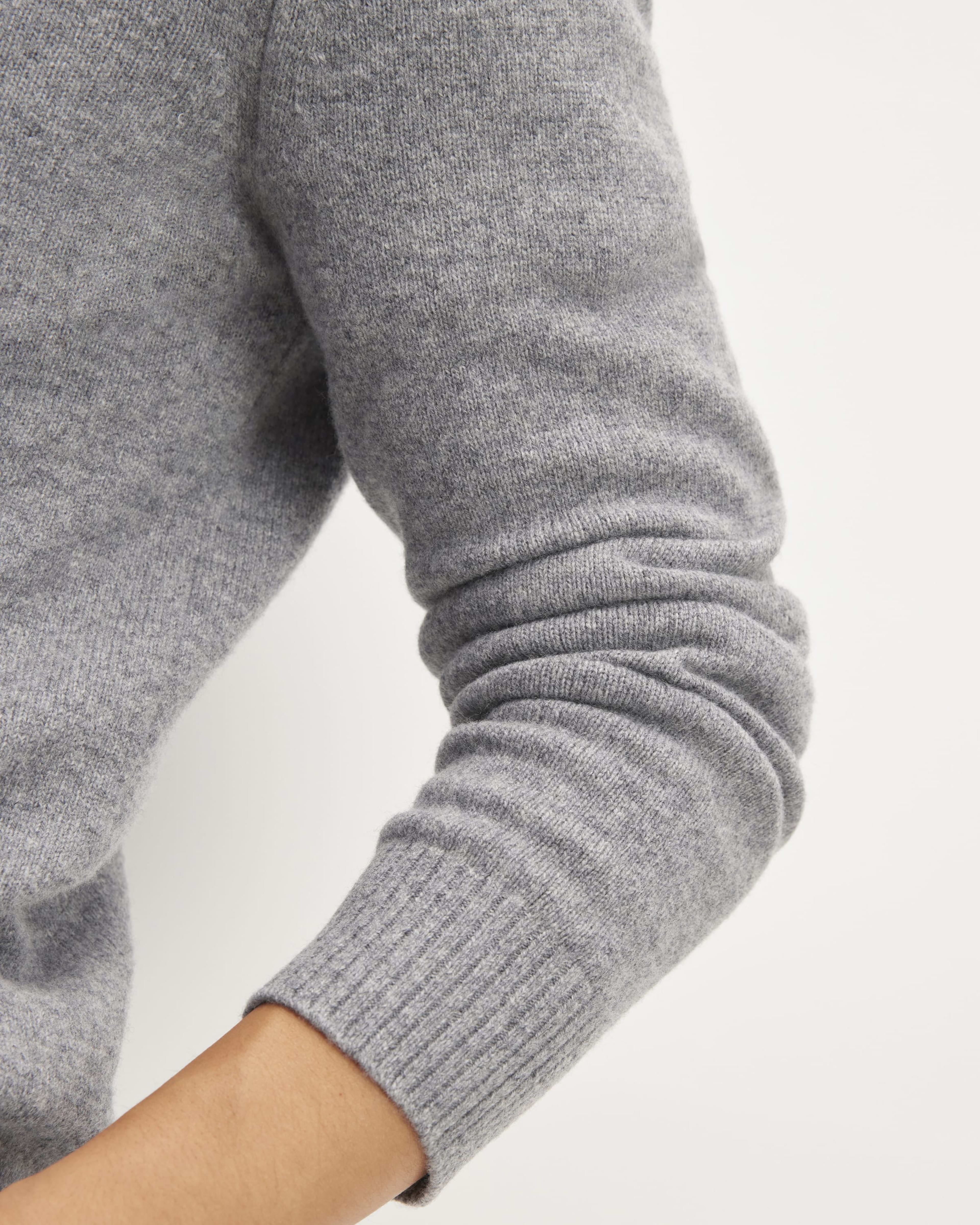 Merino crew neck core sweater - Dark Grey Melange