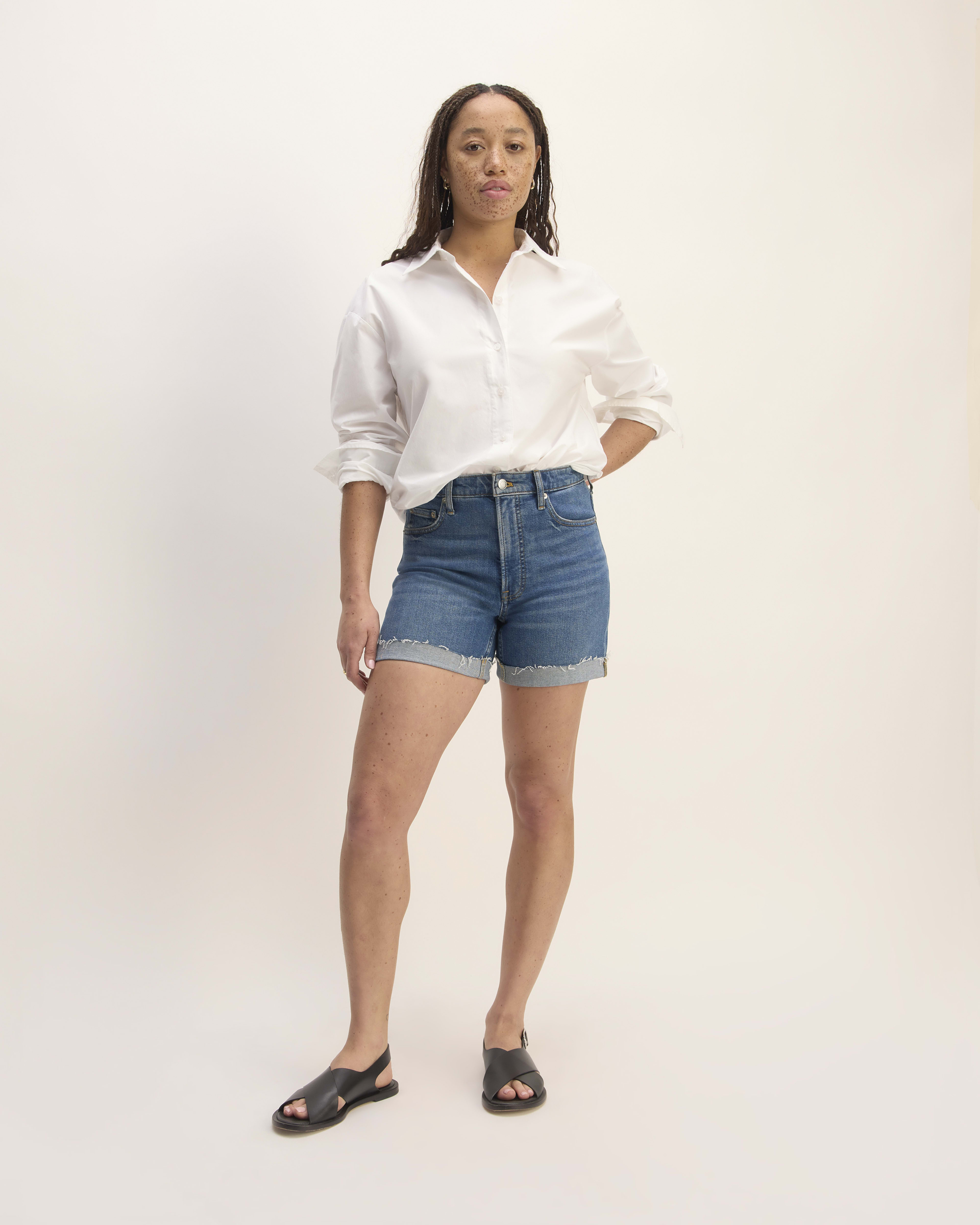 The A-Line Denim Short Storm Black – Everlane