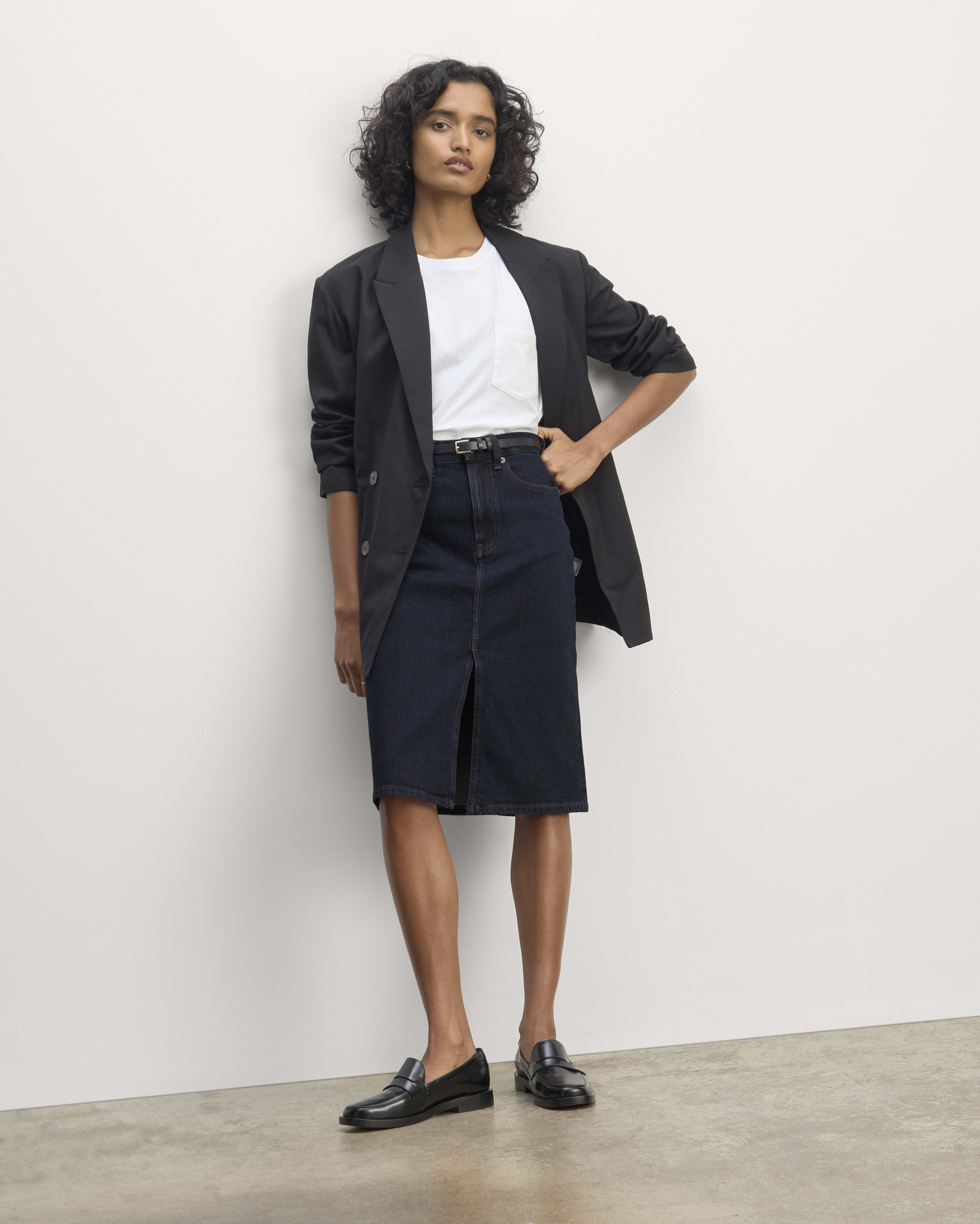 Denim skirt everlane clearance