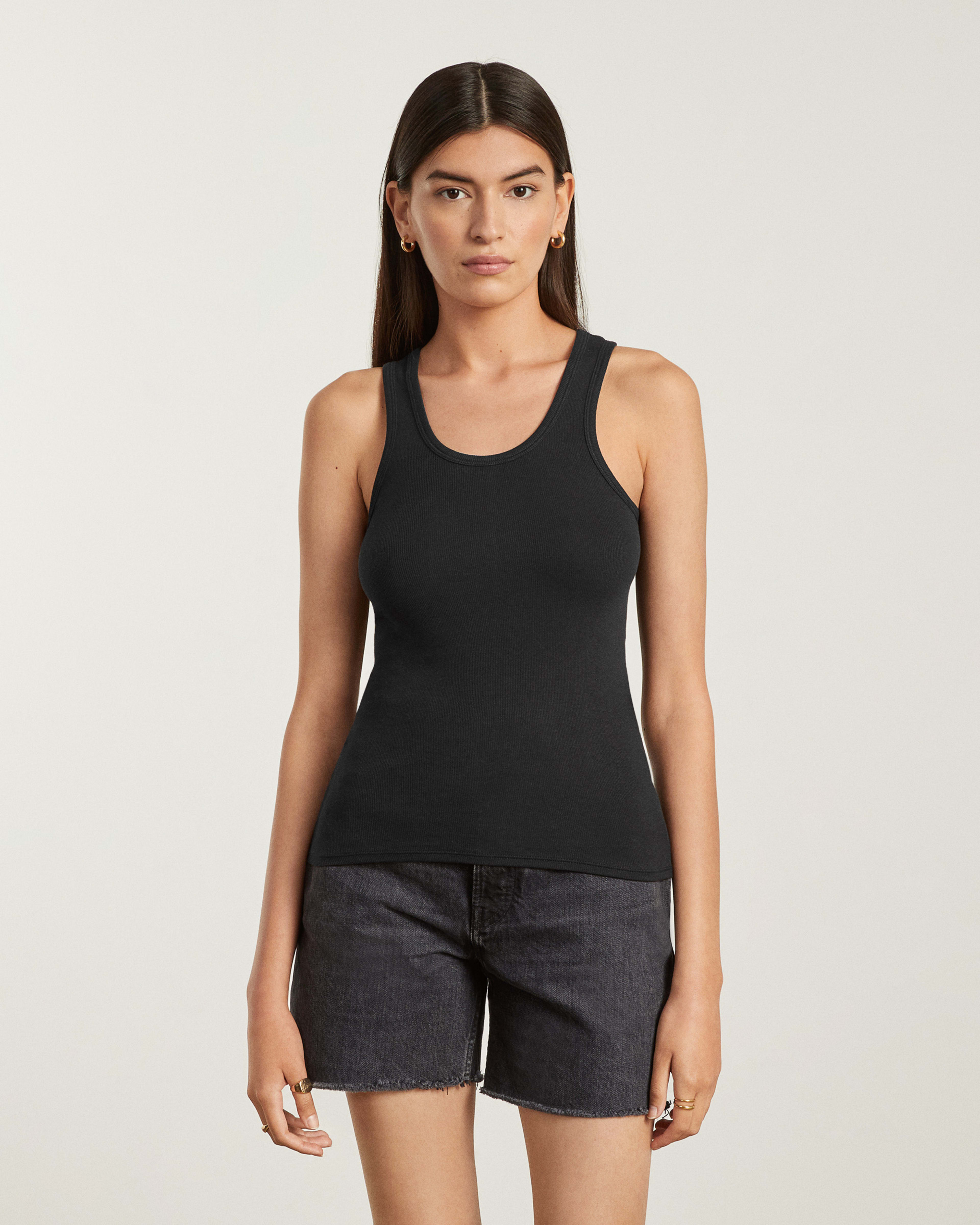 The Pima Micro-Rib U-neck Tank