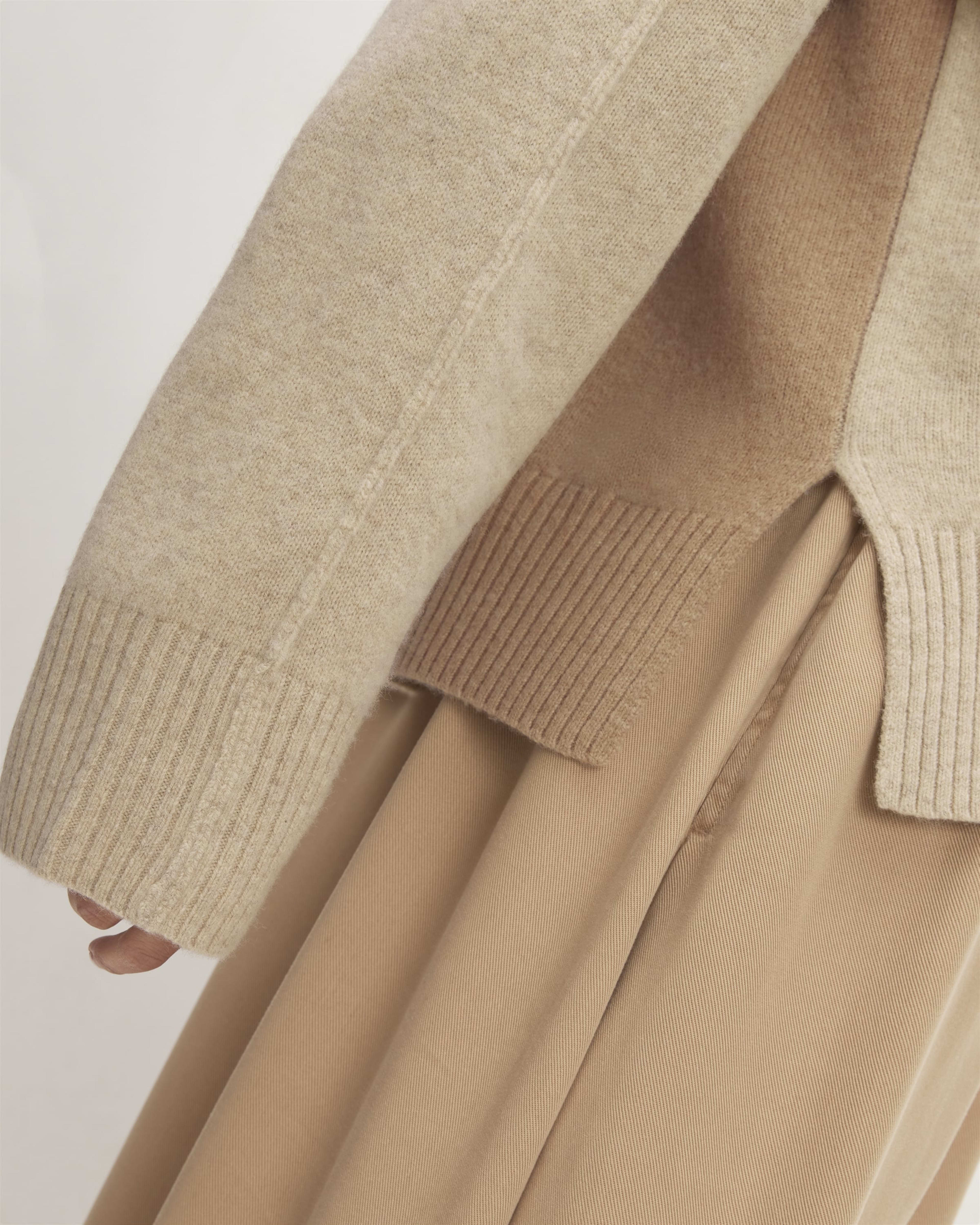 The Good Merino Wool Crewneck Sweater Light Camel / Dark Oat Everlane