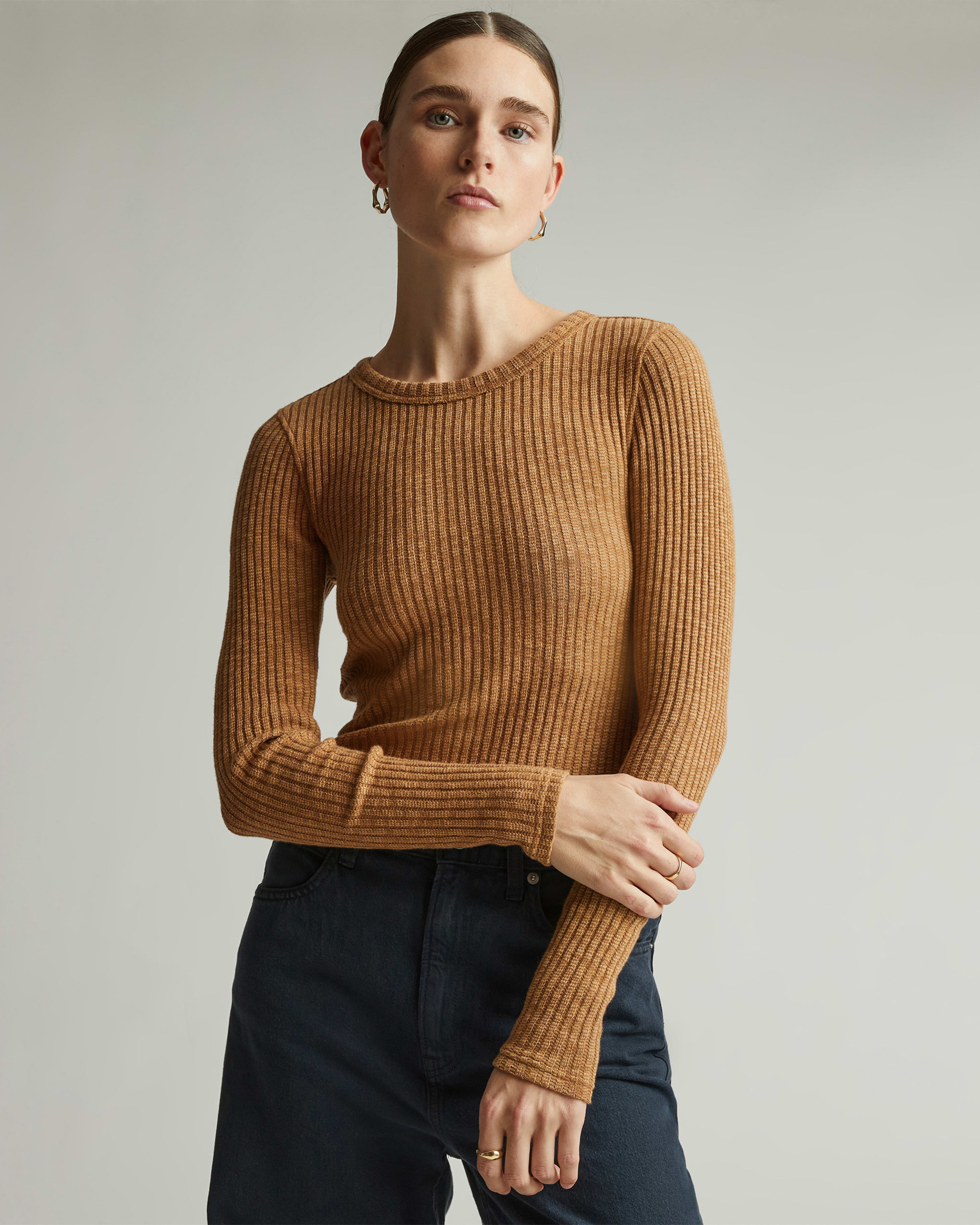 Ribbed knit sweater - Women