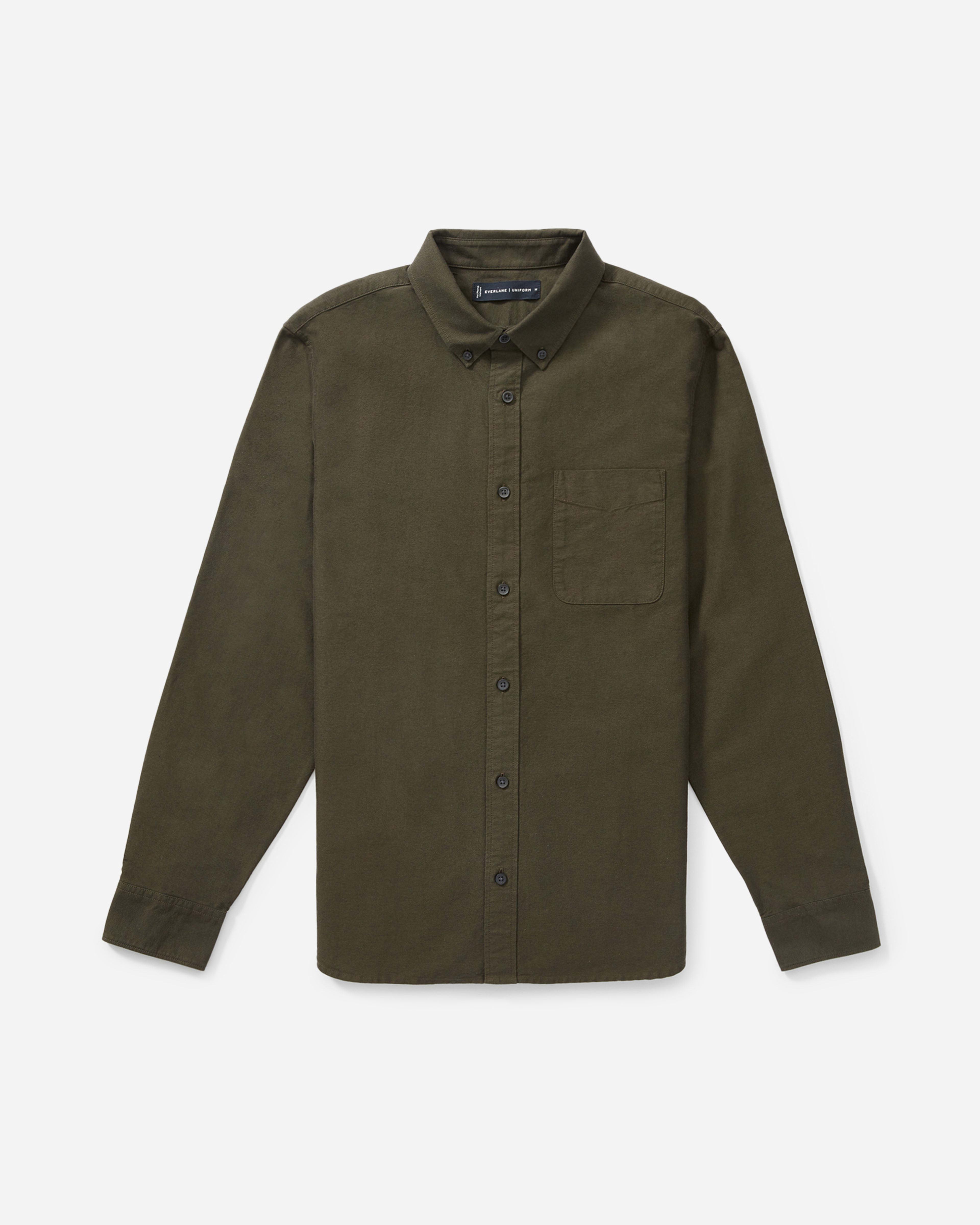 The Standard Fit Japanese Oxford Shirt | Uniform Dark Forest – Everlane