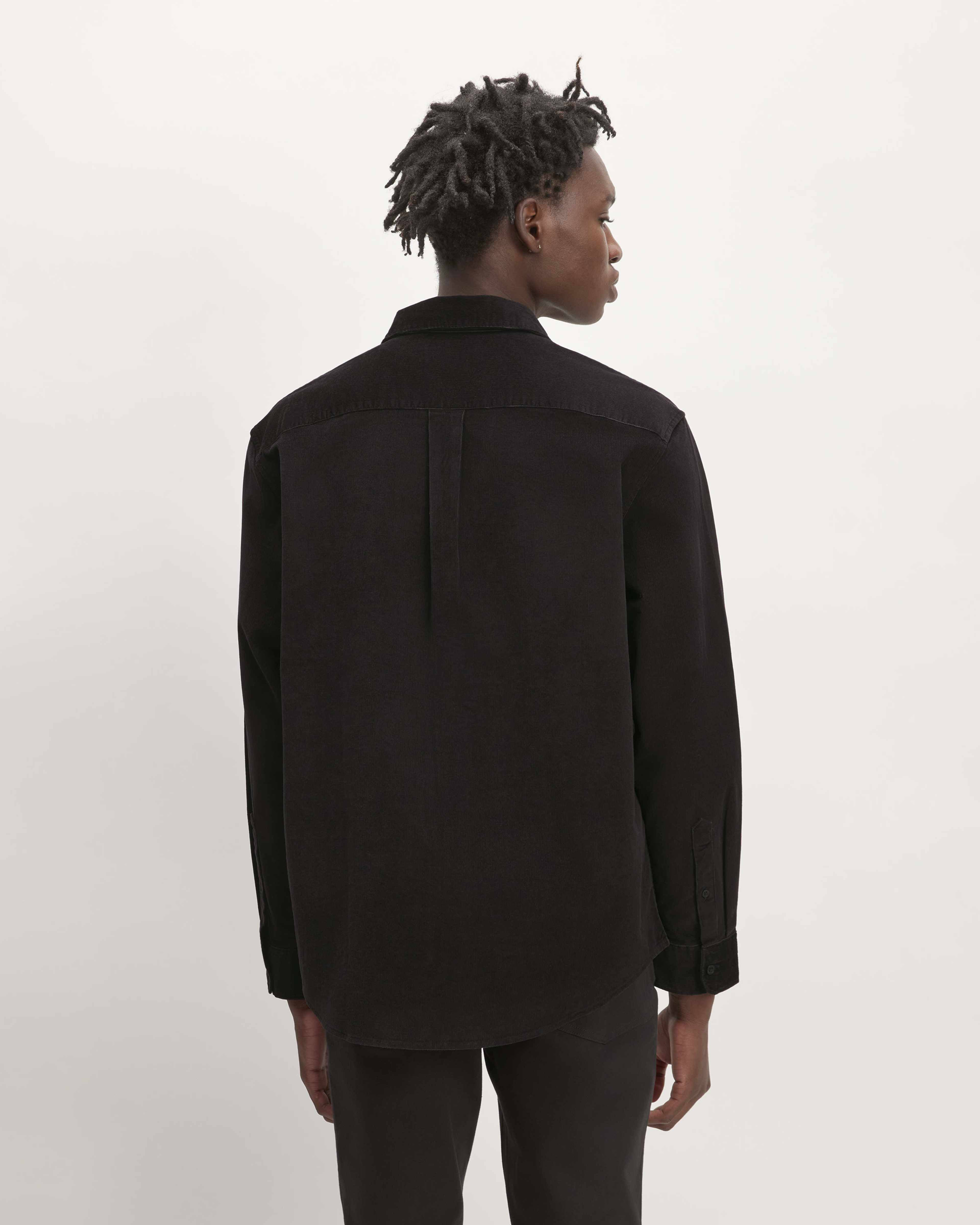 Men's Brown Solid Corduroy Relaxed Fit Shirt