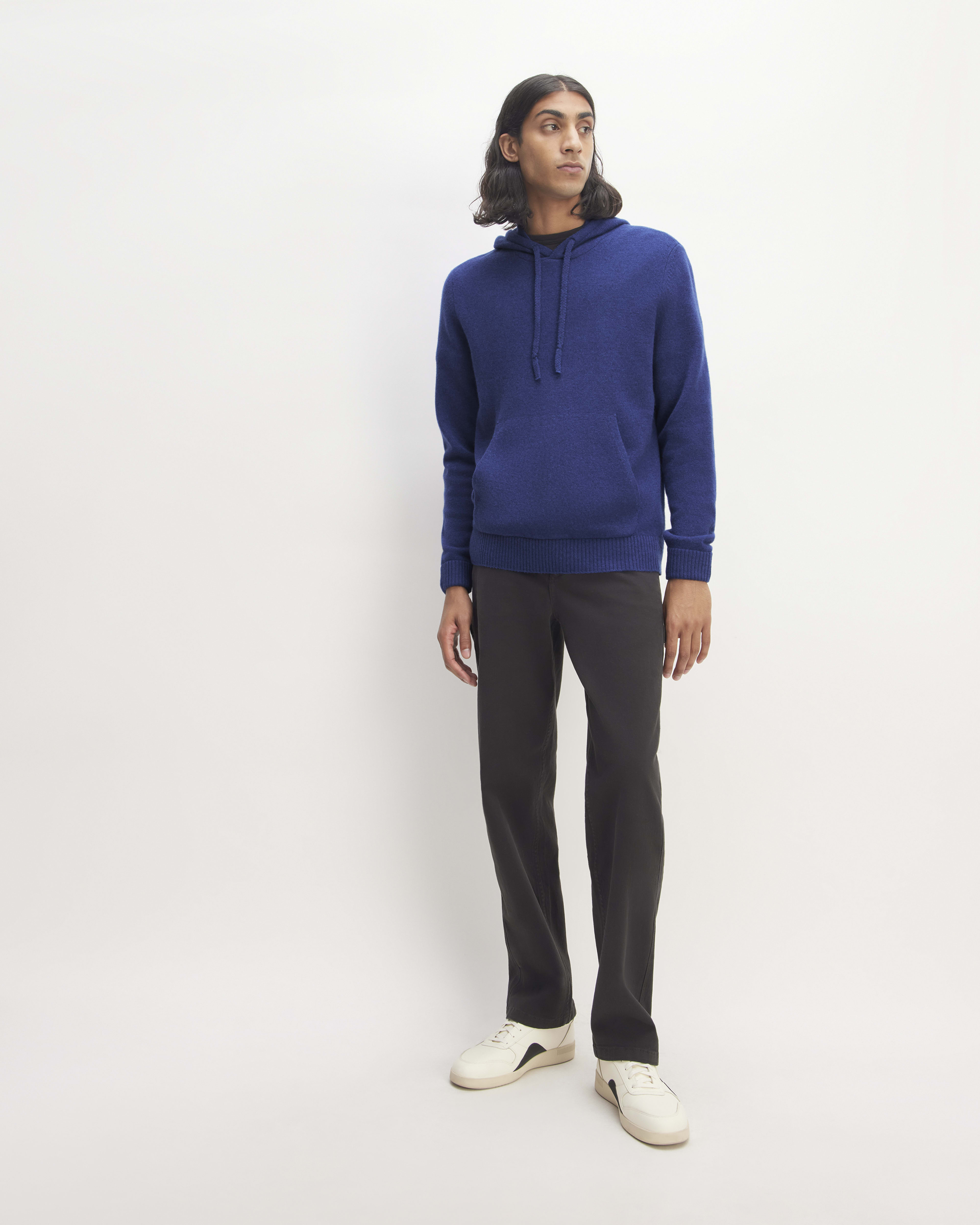 The Felted Merino Hoodie Bellwether Blue Heather Everlane