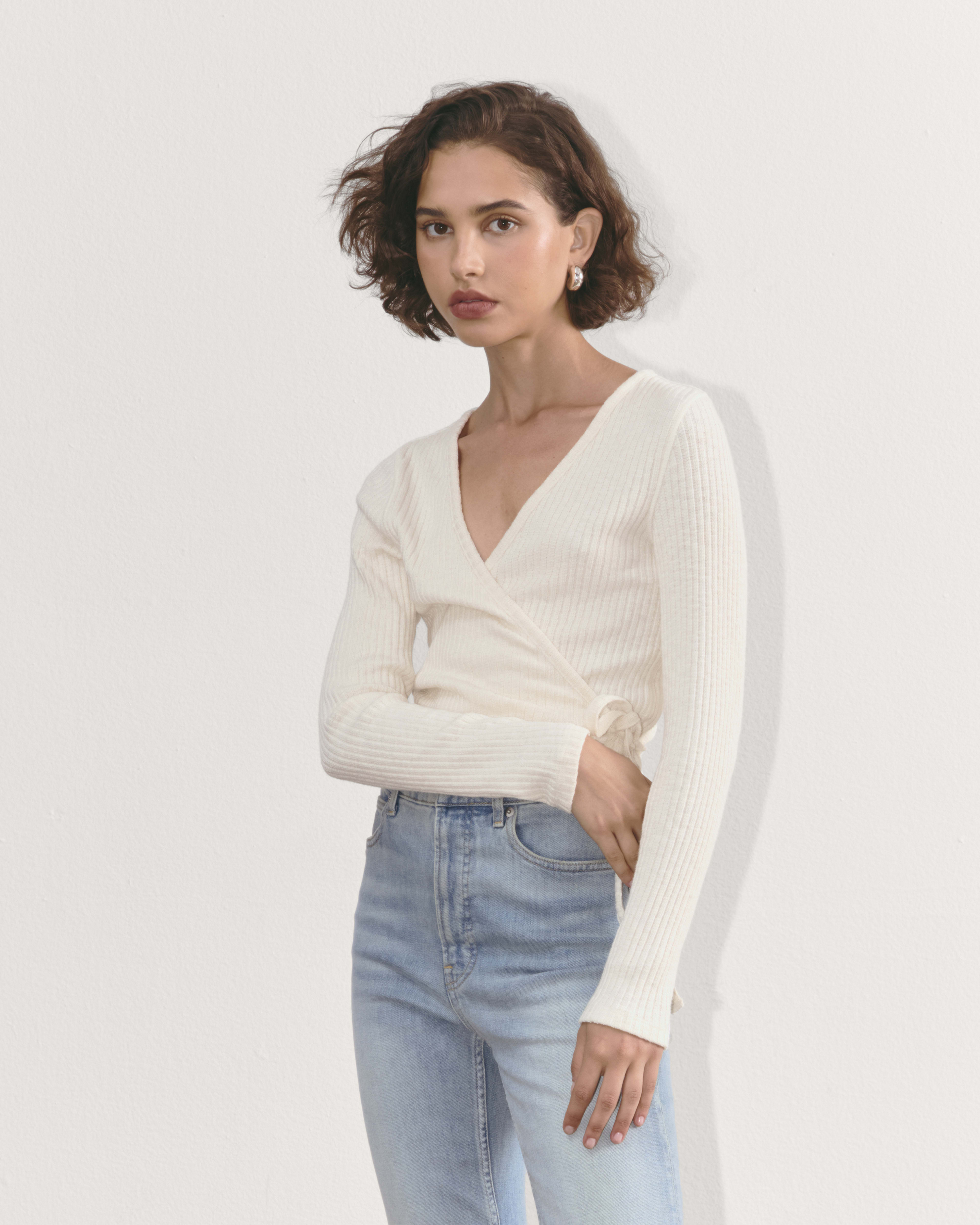 Everlane cashmere wrap sweater discount
