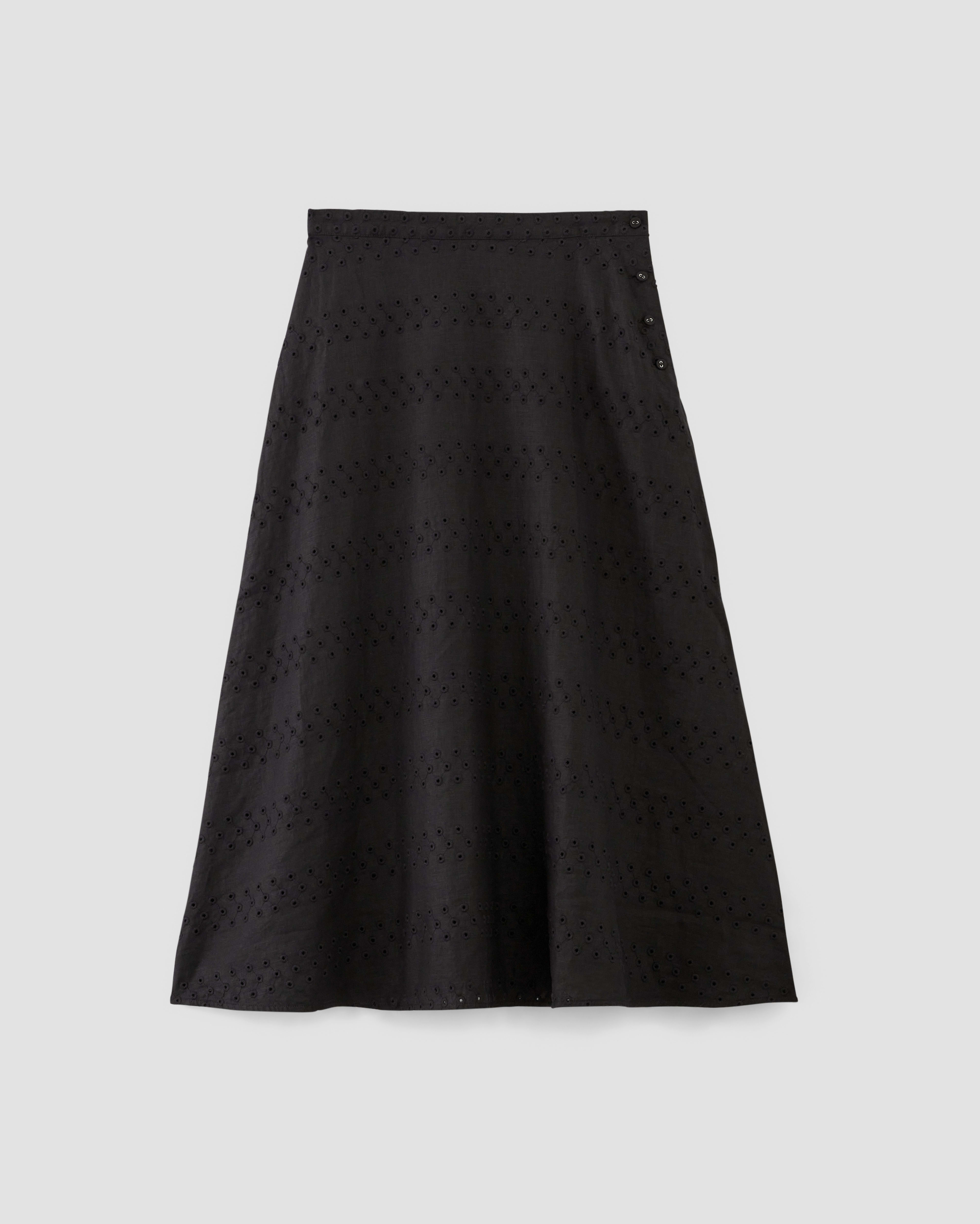 Earnest Strapless Eyelet Skirt Set In Black main image 0