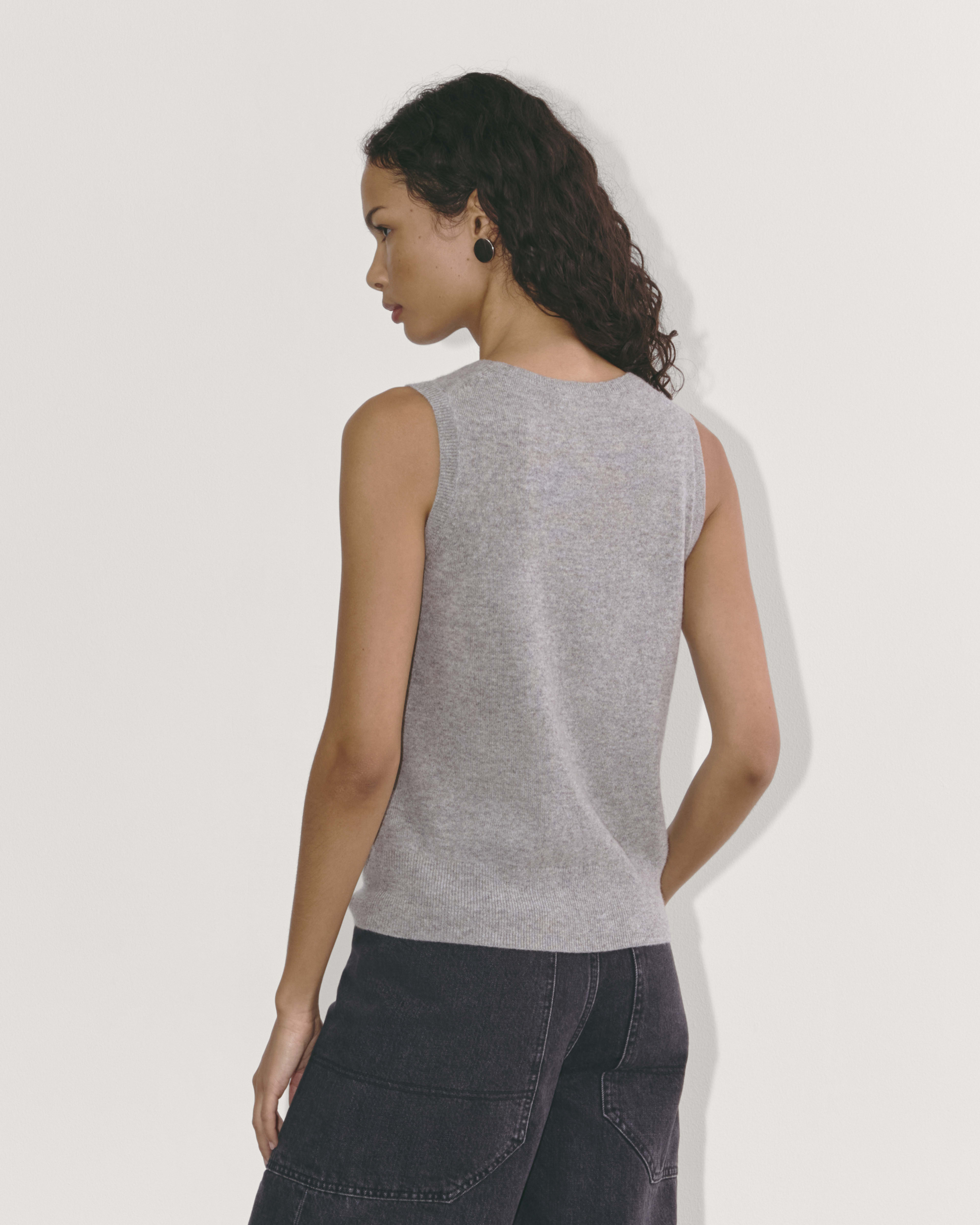 The Classic Tank in Cashmere Light Heather Grey Everlane