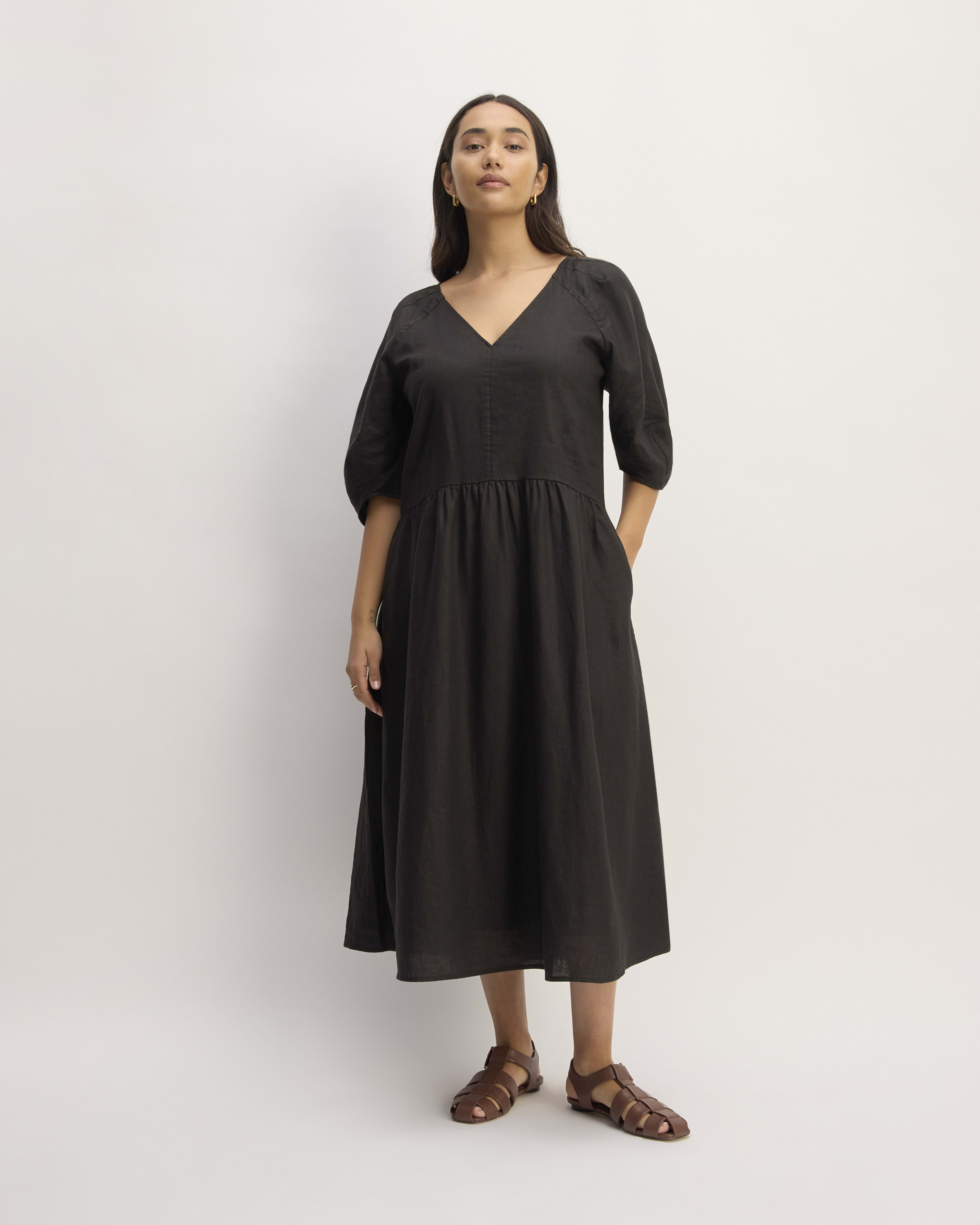 Oversized black dress top