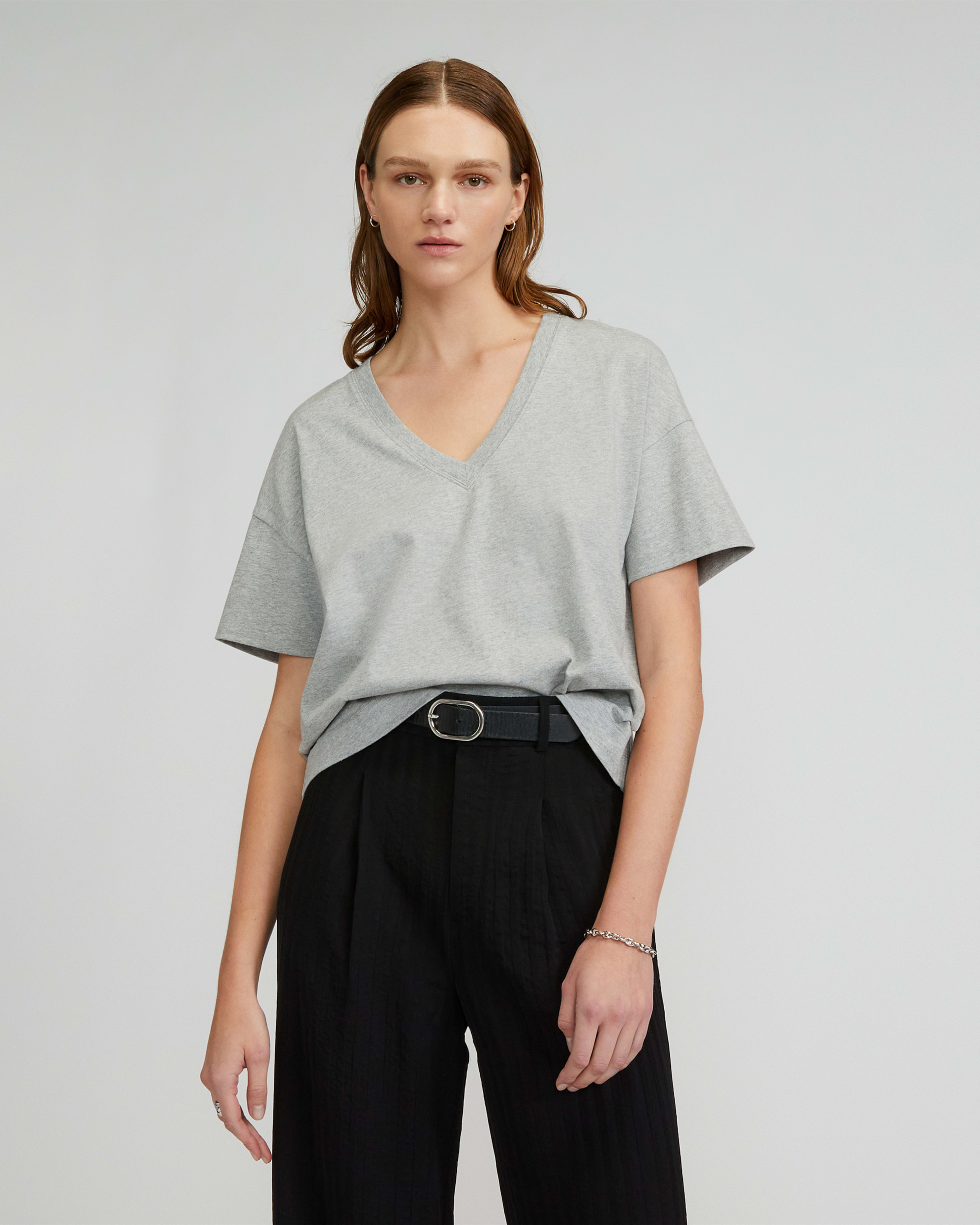 The Organic Cotton Slouchy V-Neck