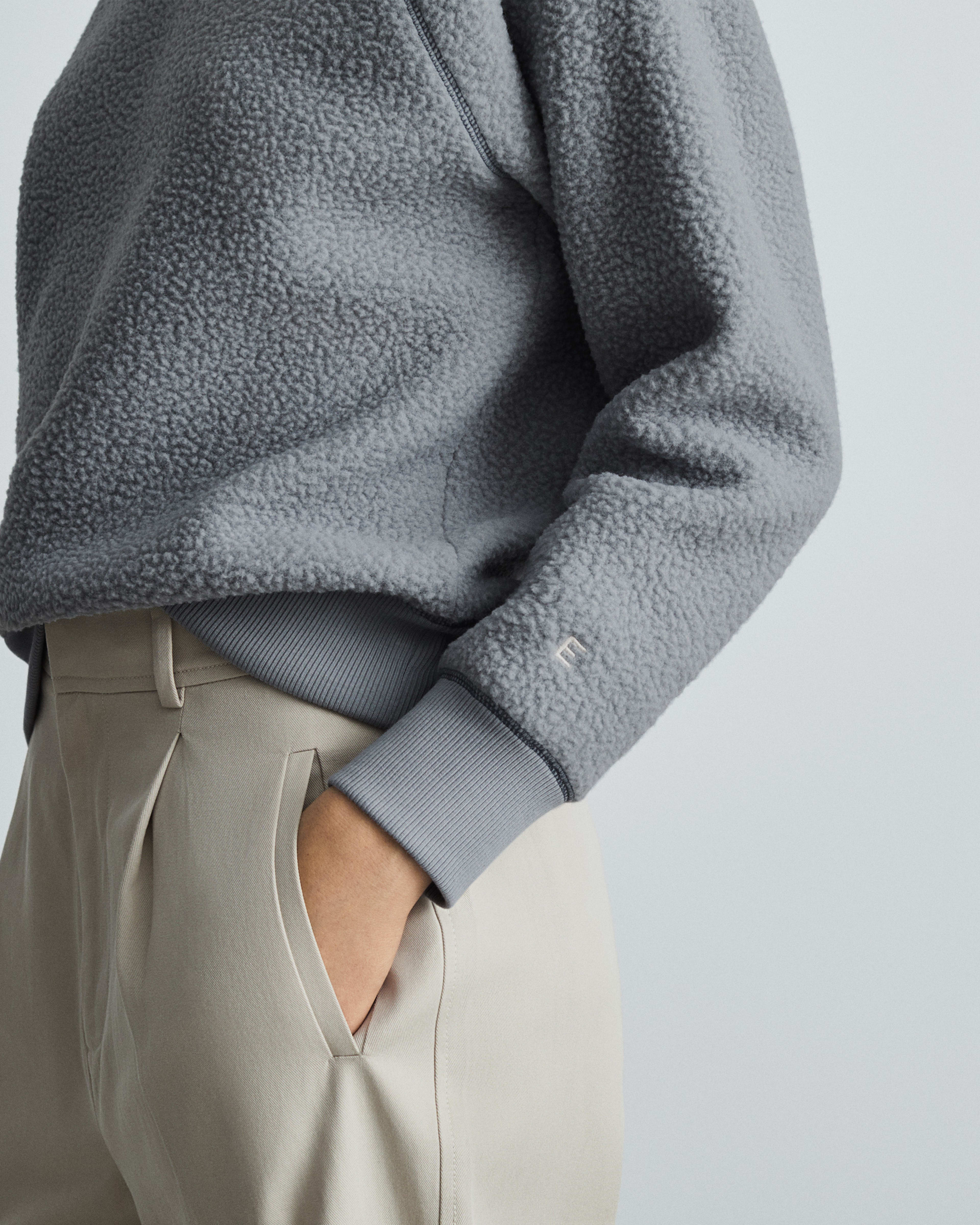 Everlane renew fleece raglan sweatshirt clearance
