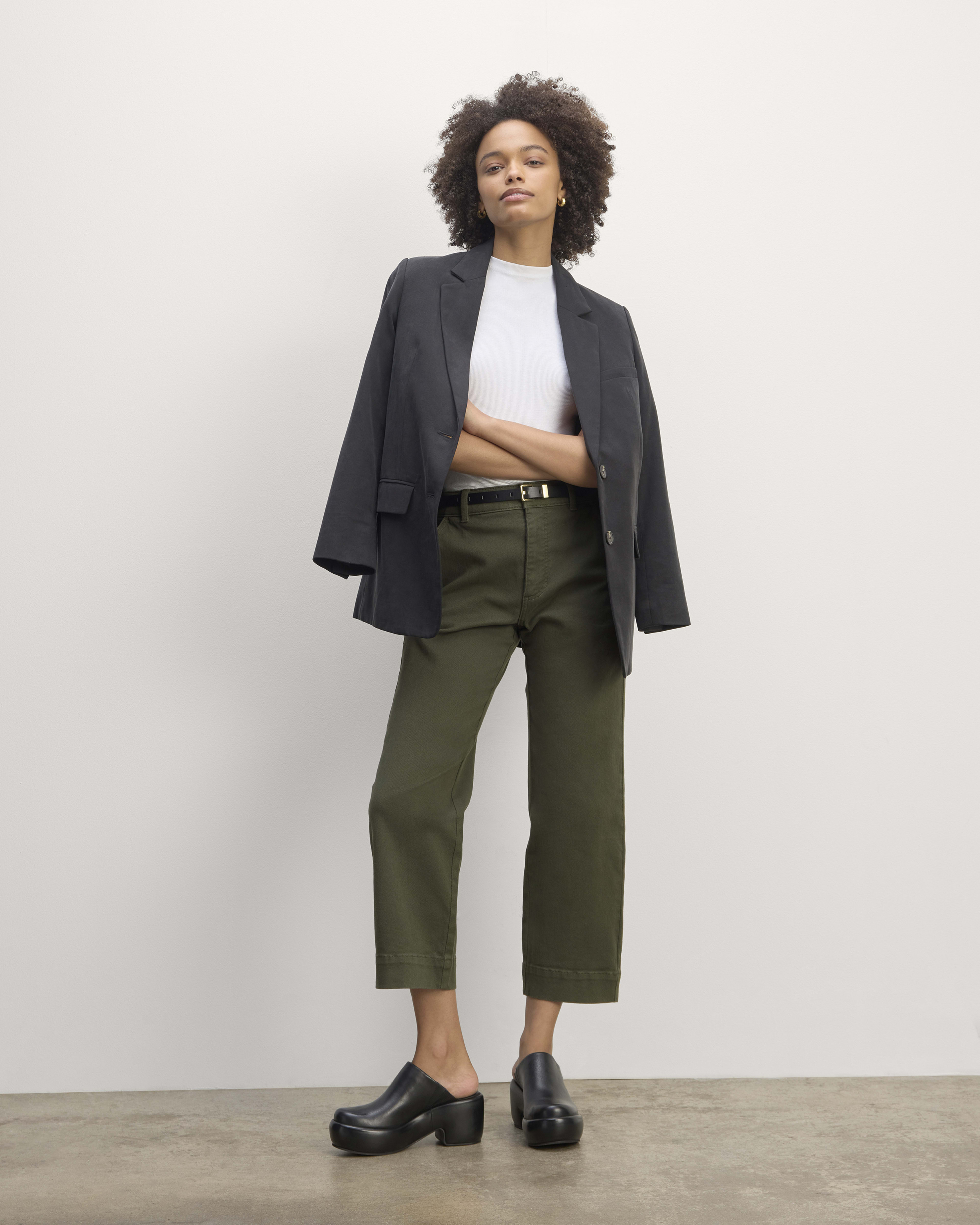 Everlane stretch ponte crop pant top