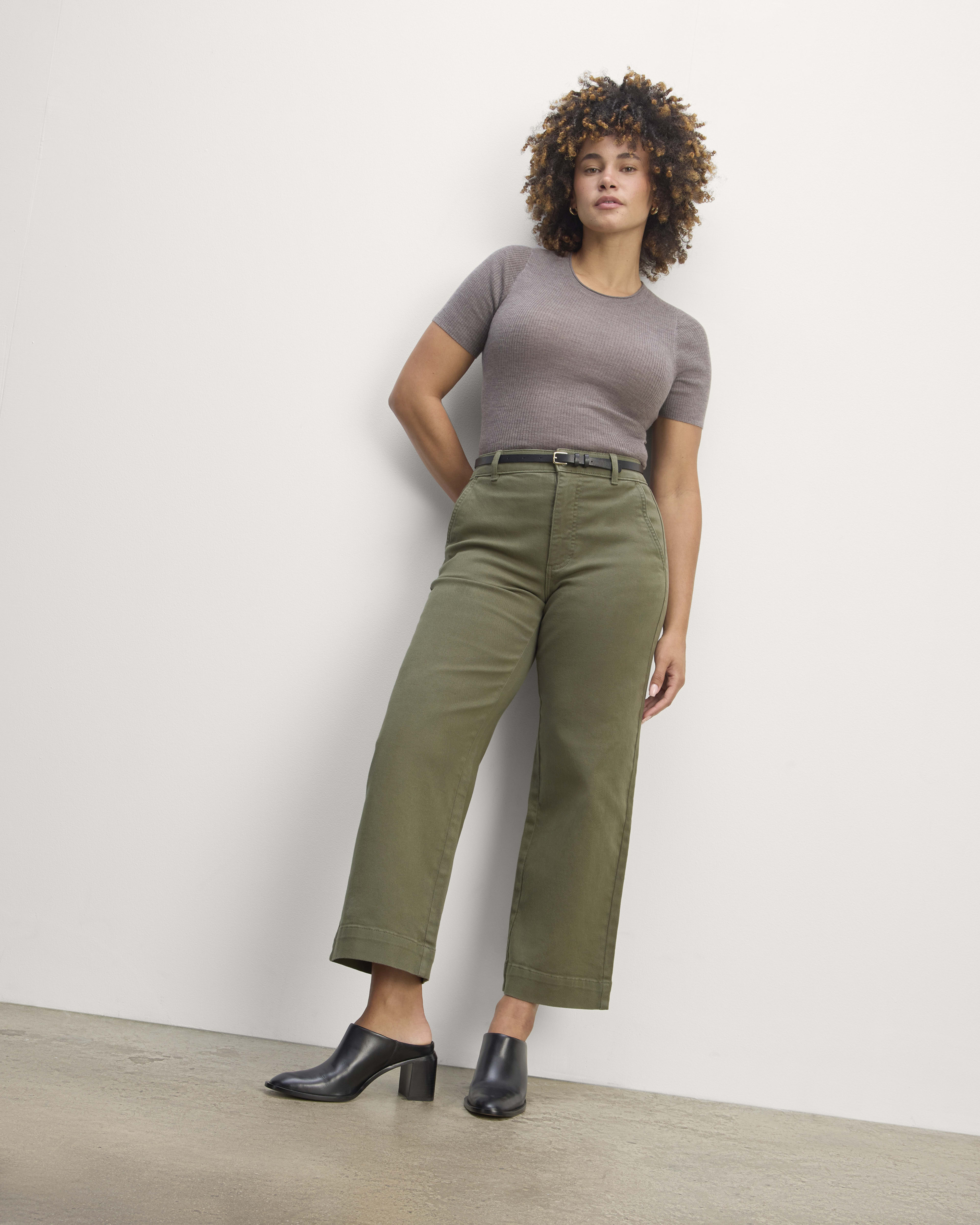 The Utility Wide Leg Pant Kalamata Everlane