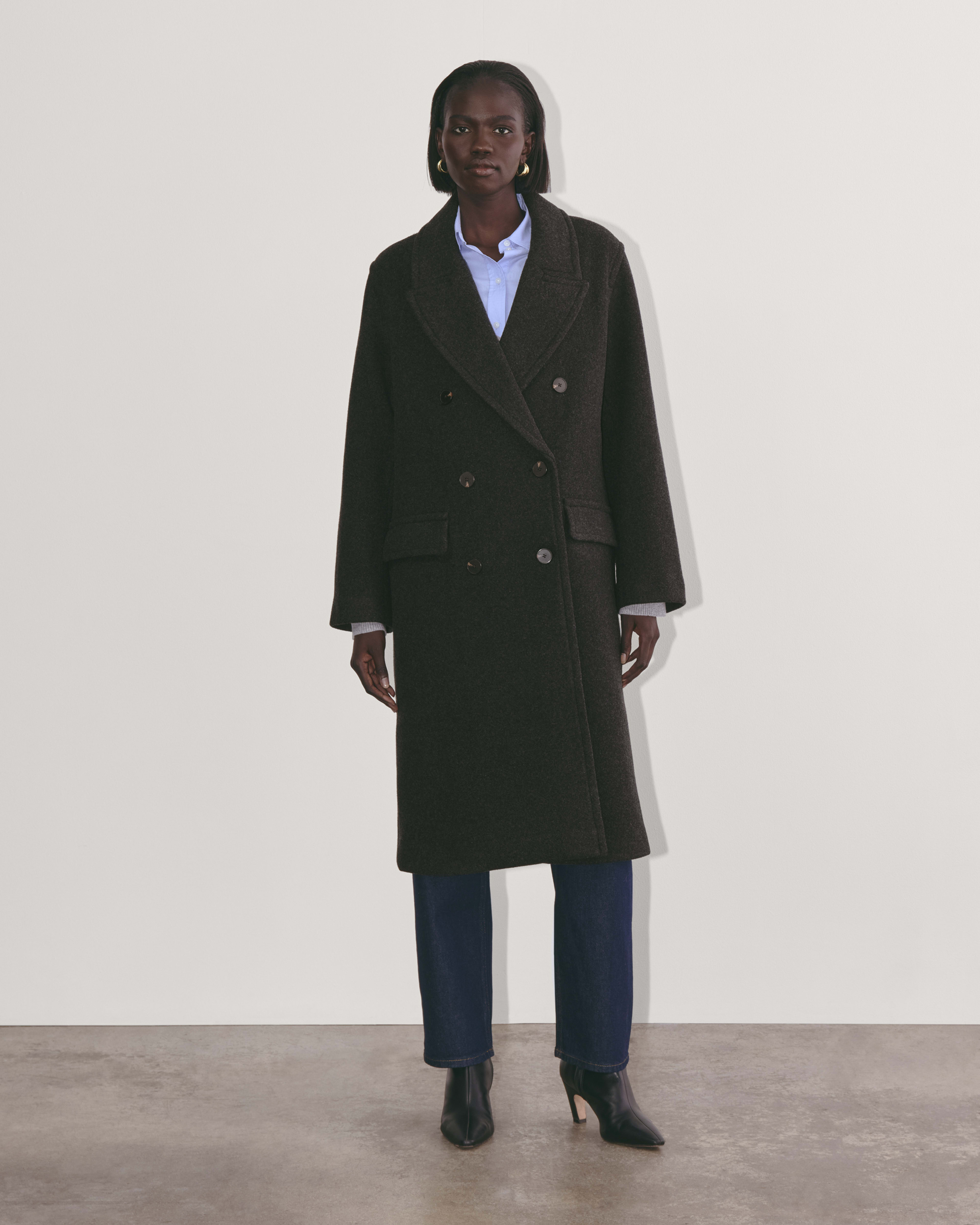 Single breasted coat womens online