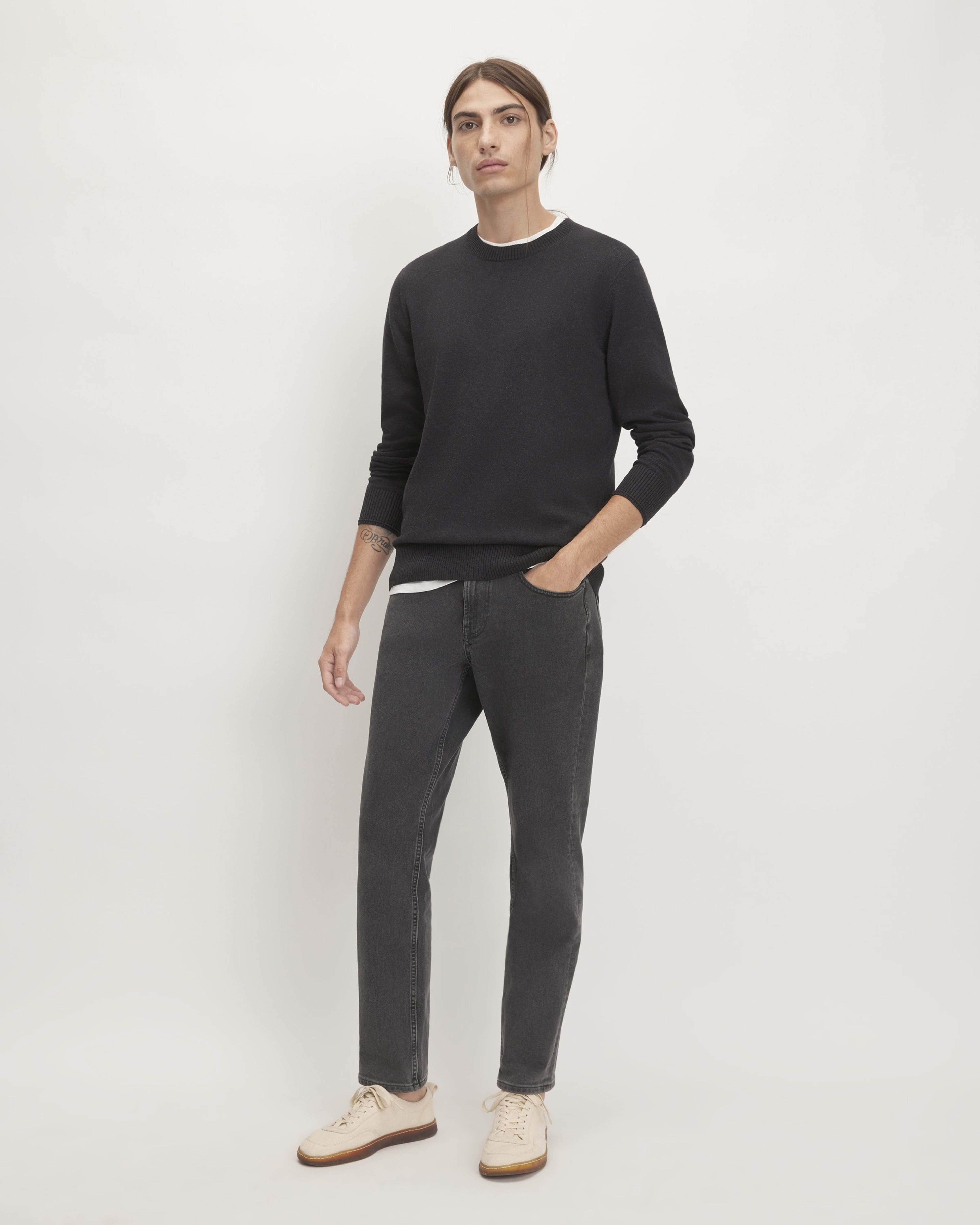 The Athletic 4 Way Stretch Organic Jean Uniform Washed Black Everlane