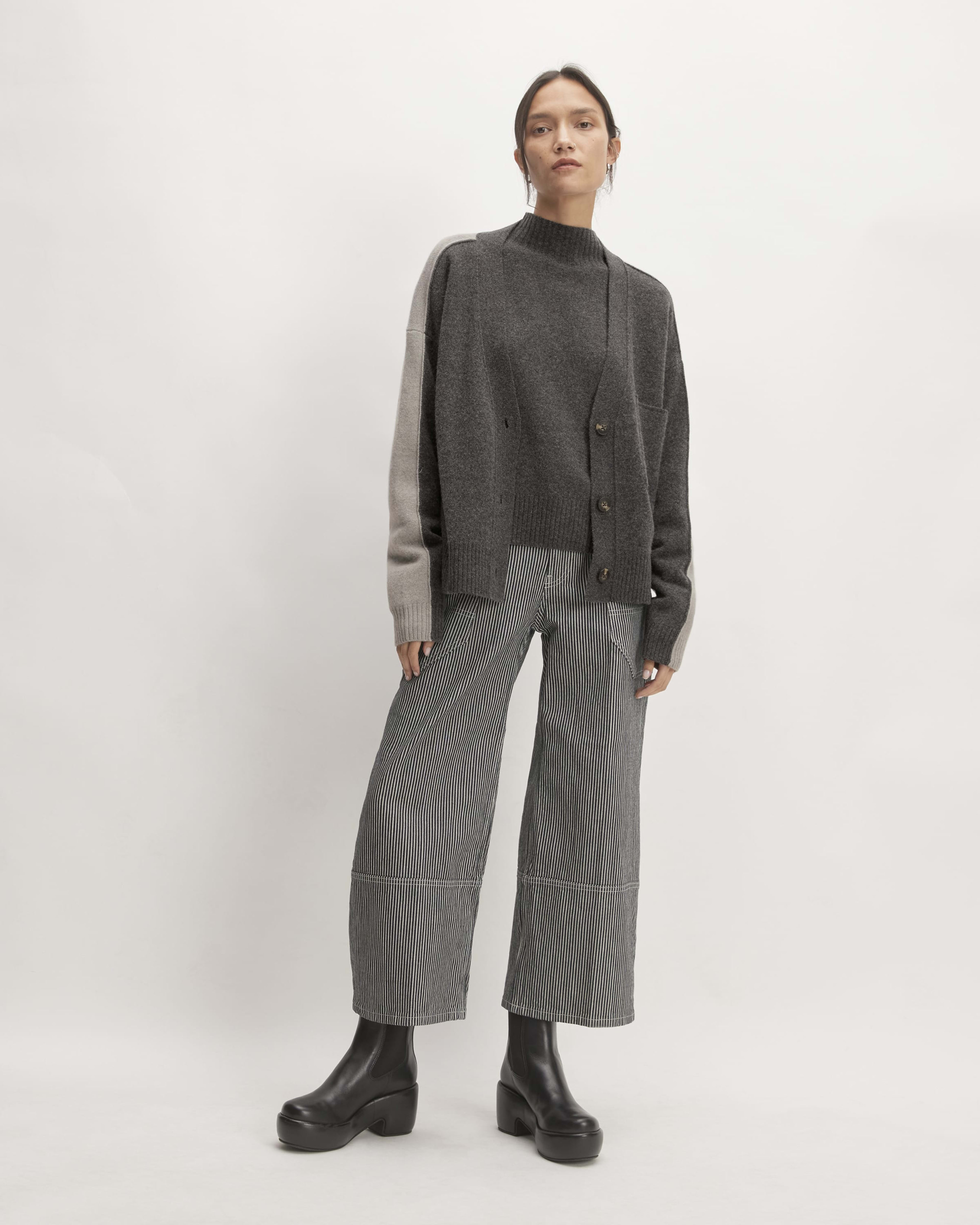 The Good Merino Wool Cardigan Graphite / Hare Grey Everlane