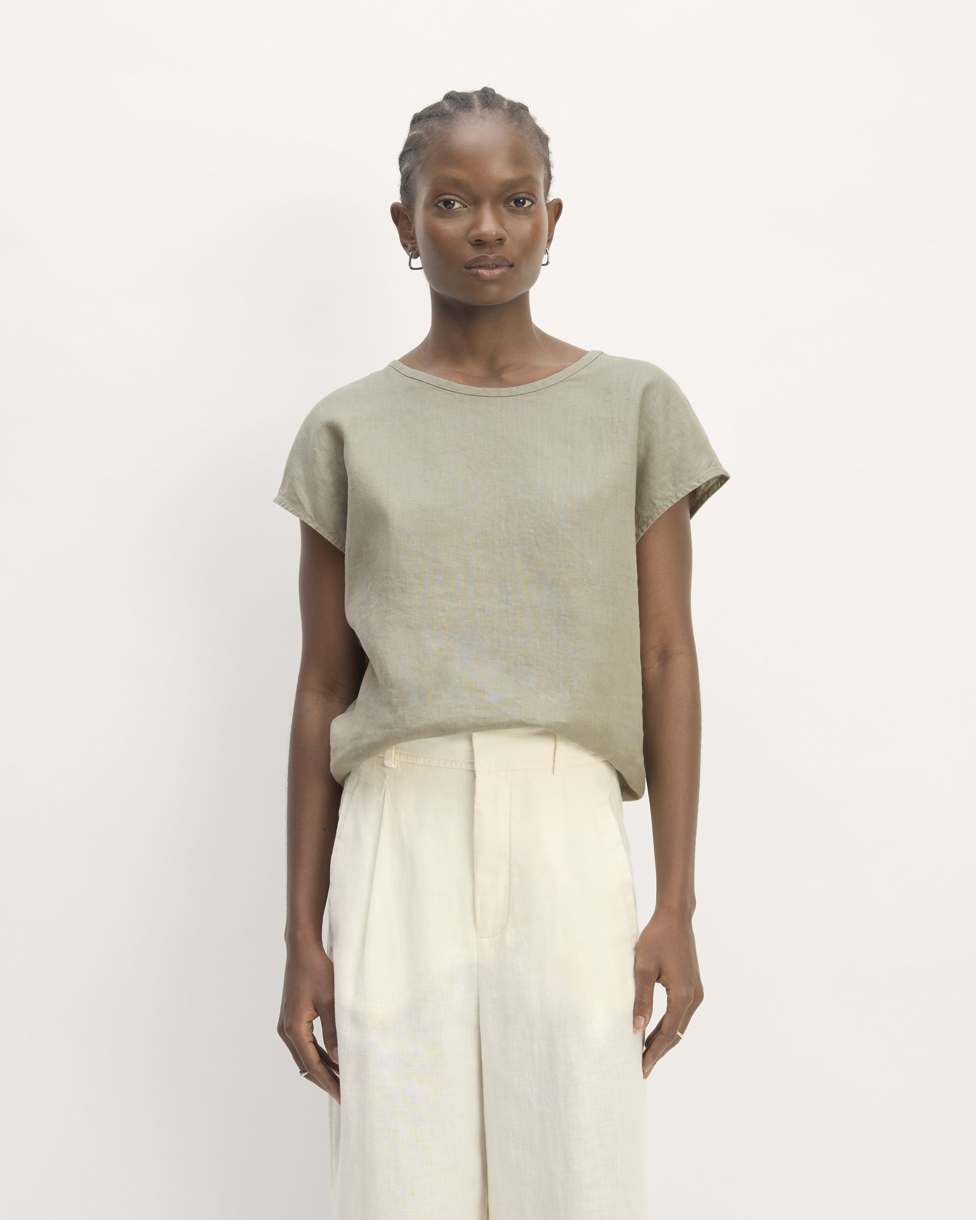 The Muscle Top in Linen