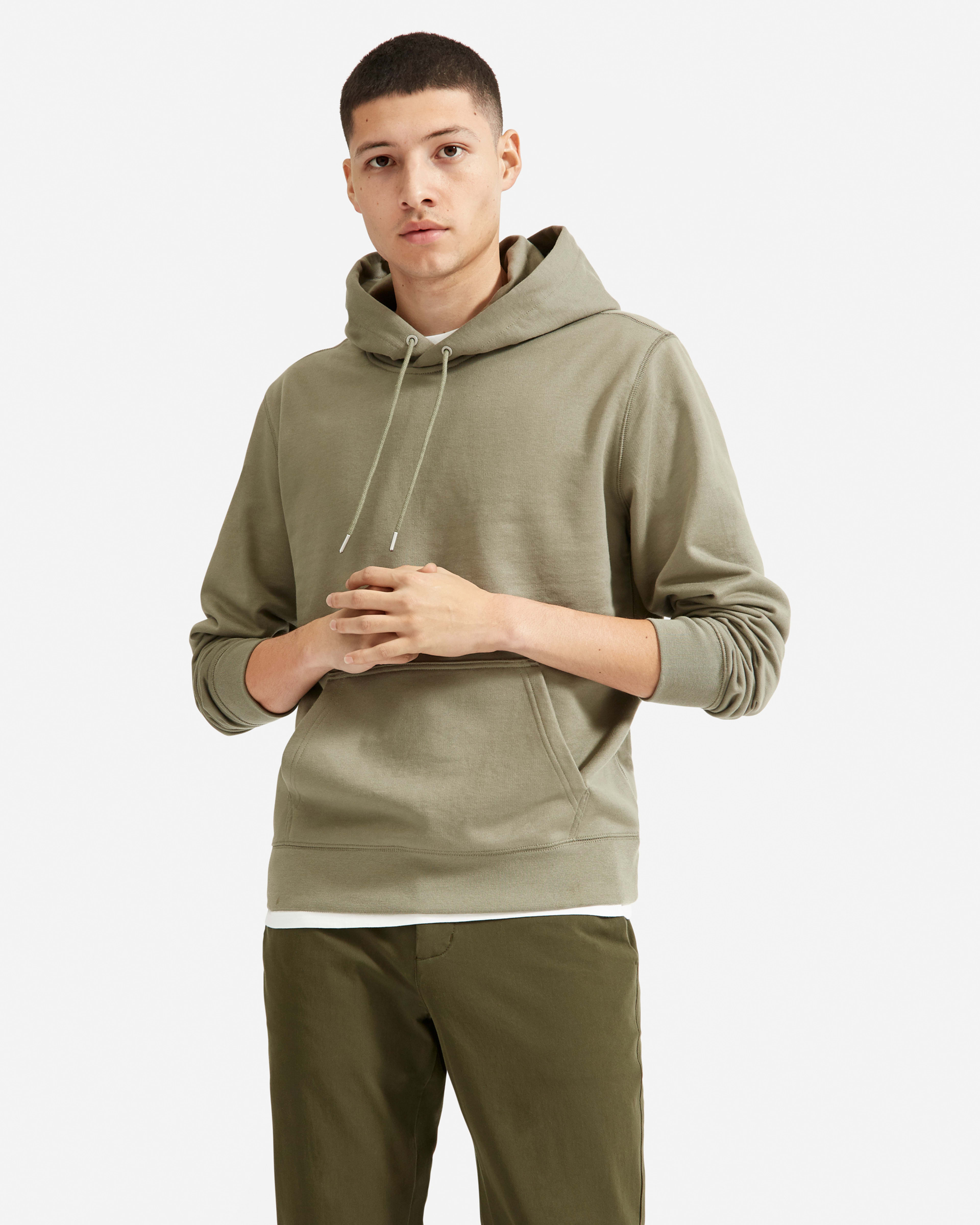 The French Terry Hoodie | Uniform Dried Thyme – Everlane