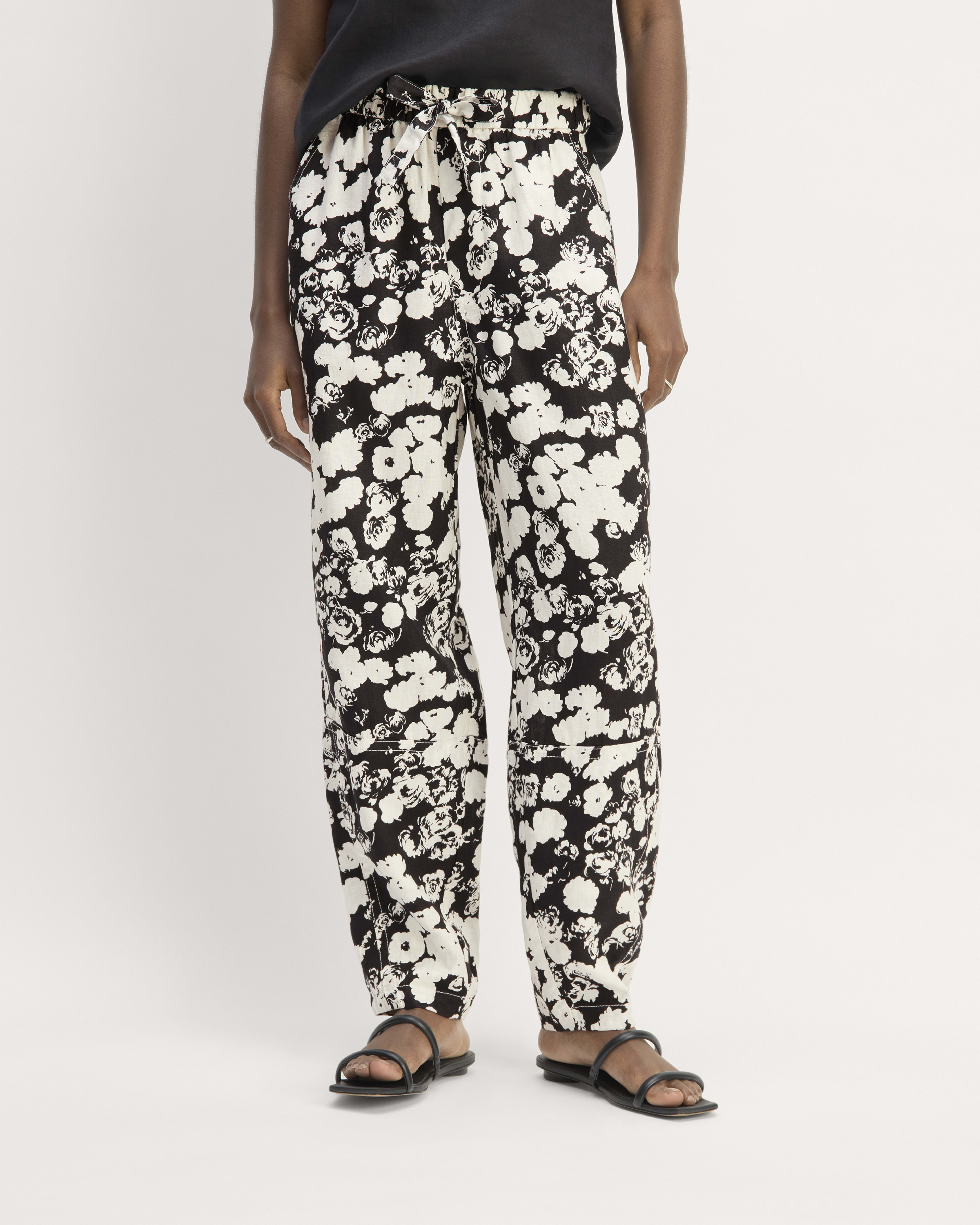 Bcmelina Barrel Linen Pant Camel Stripe main image 1