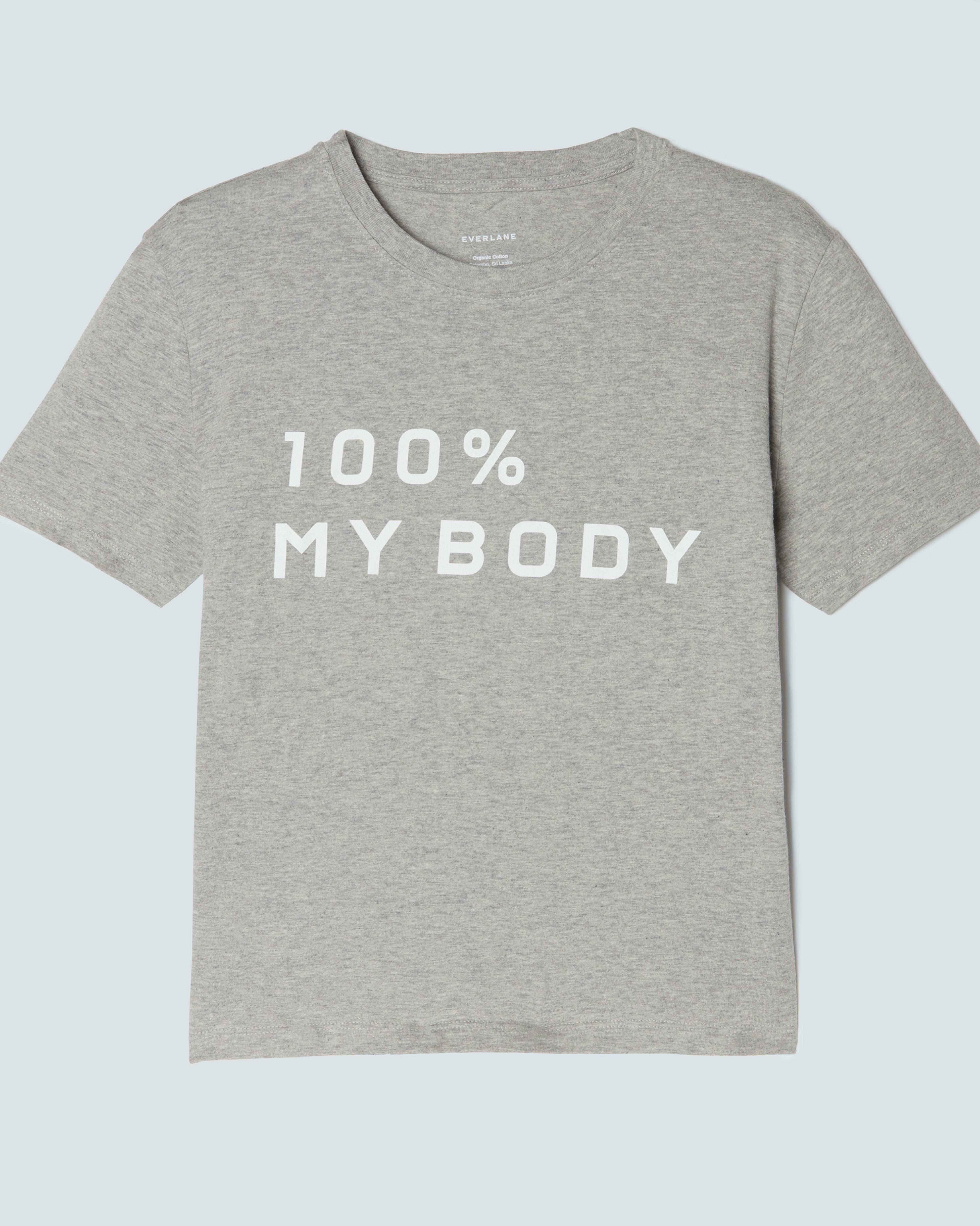The 100% My Body Box-Cut Tee | Heathered Grey – Everlane