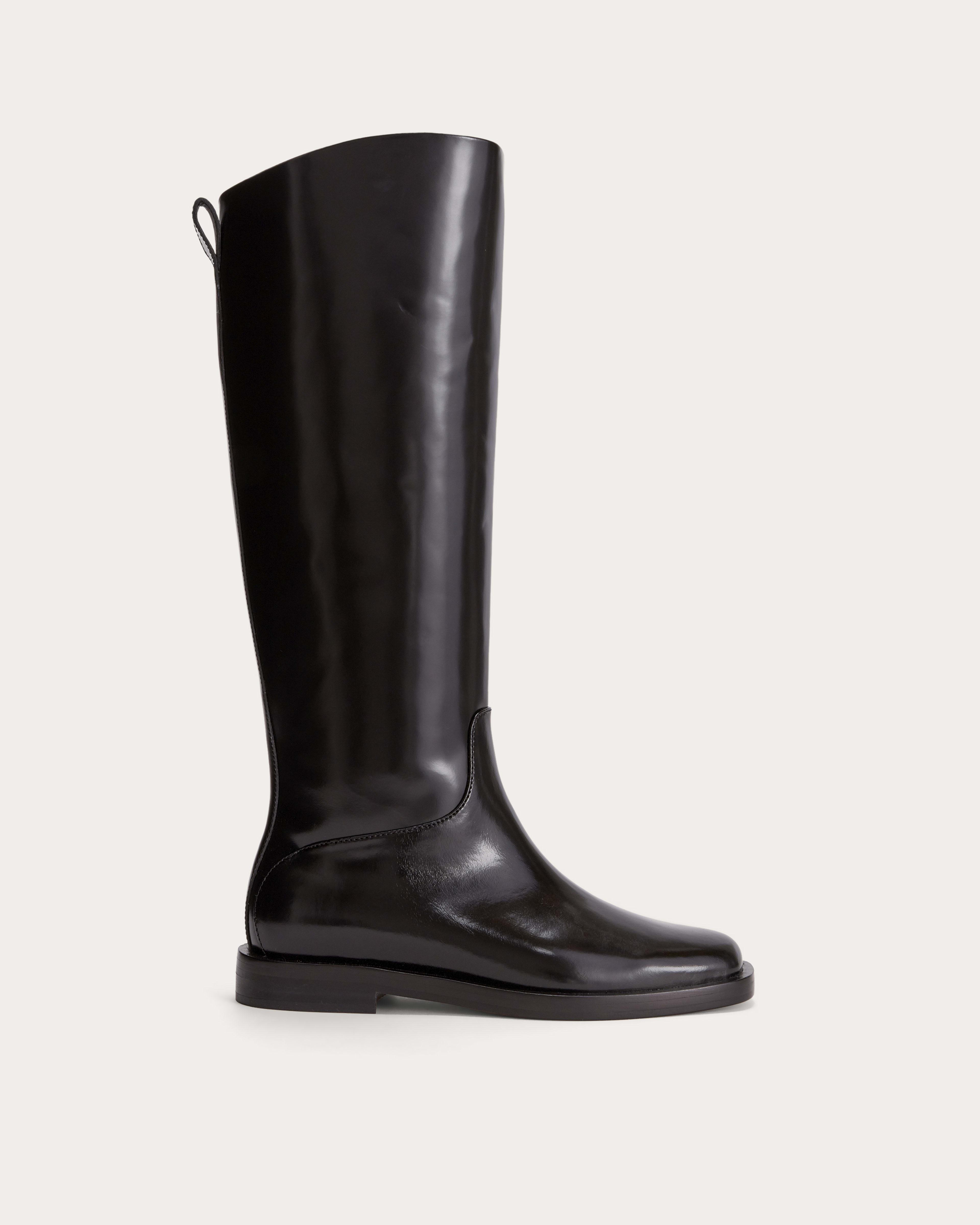 Womens black riding boots on sale