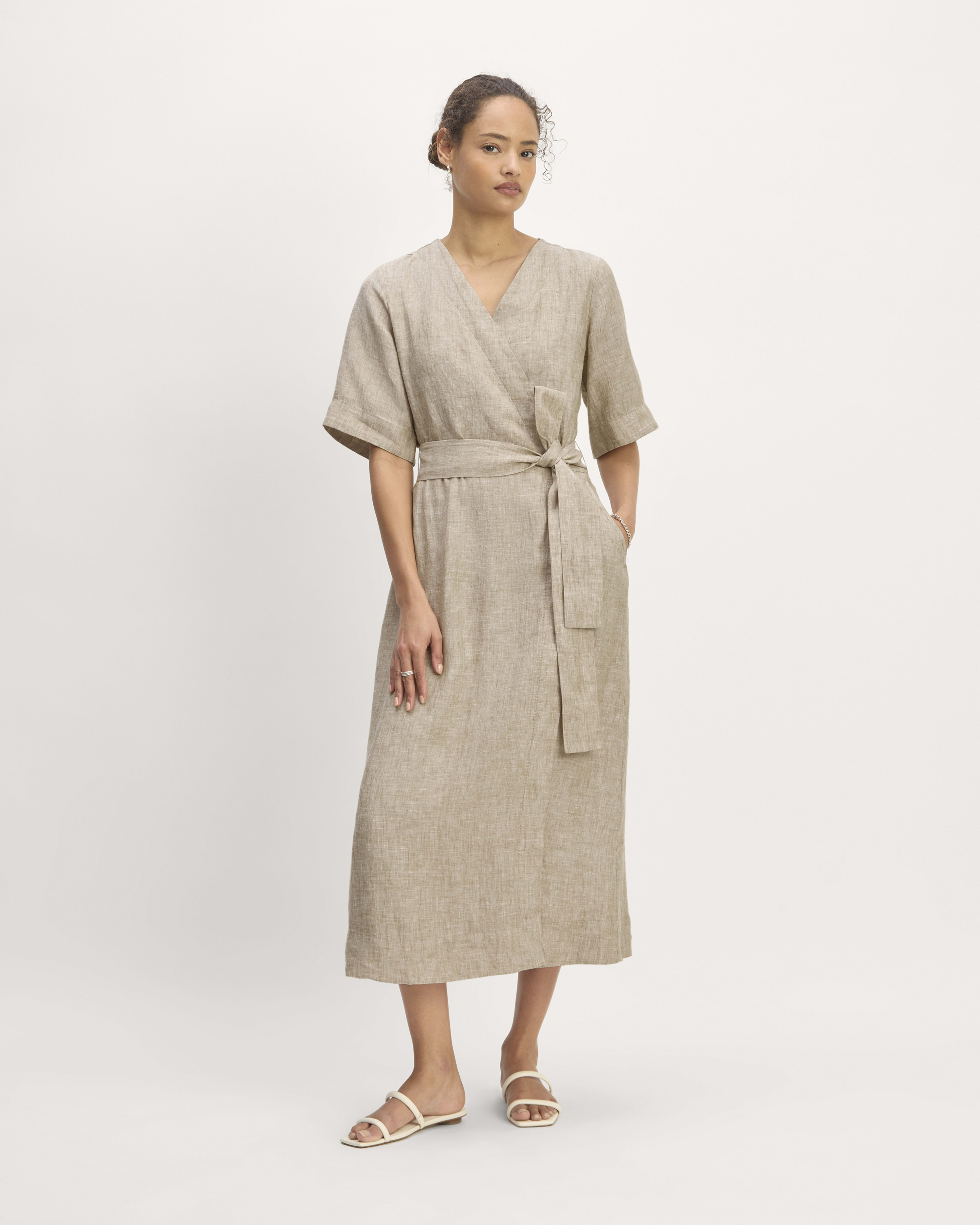 Chambray wrap dress 2025