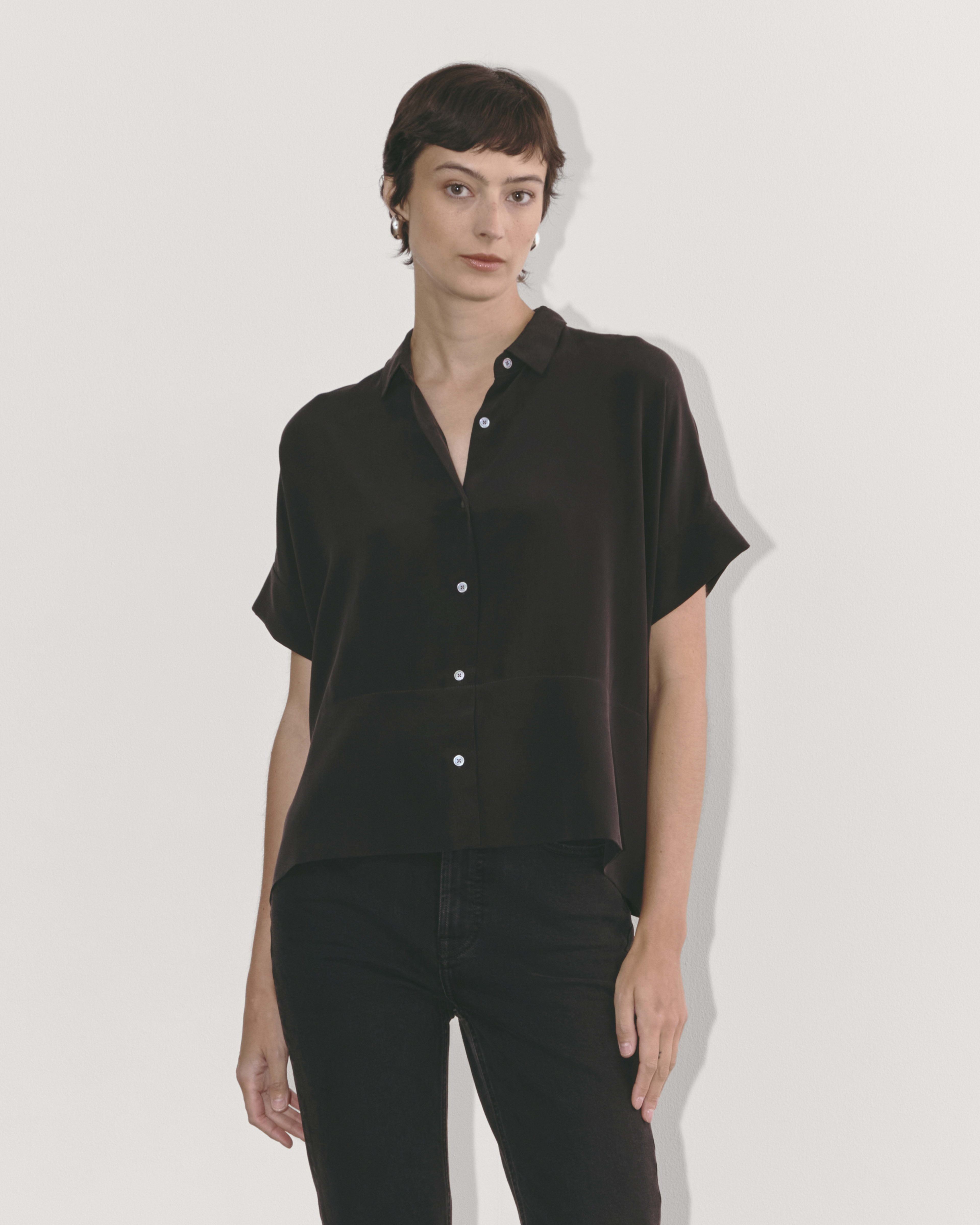 The Boxy Shirt in Washable Silk